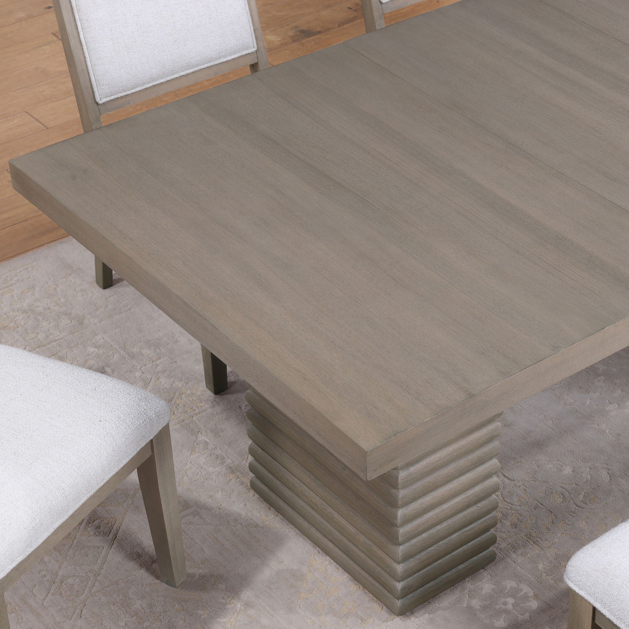 Lily - Dining Table With 18" Leaf - Greige