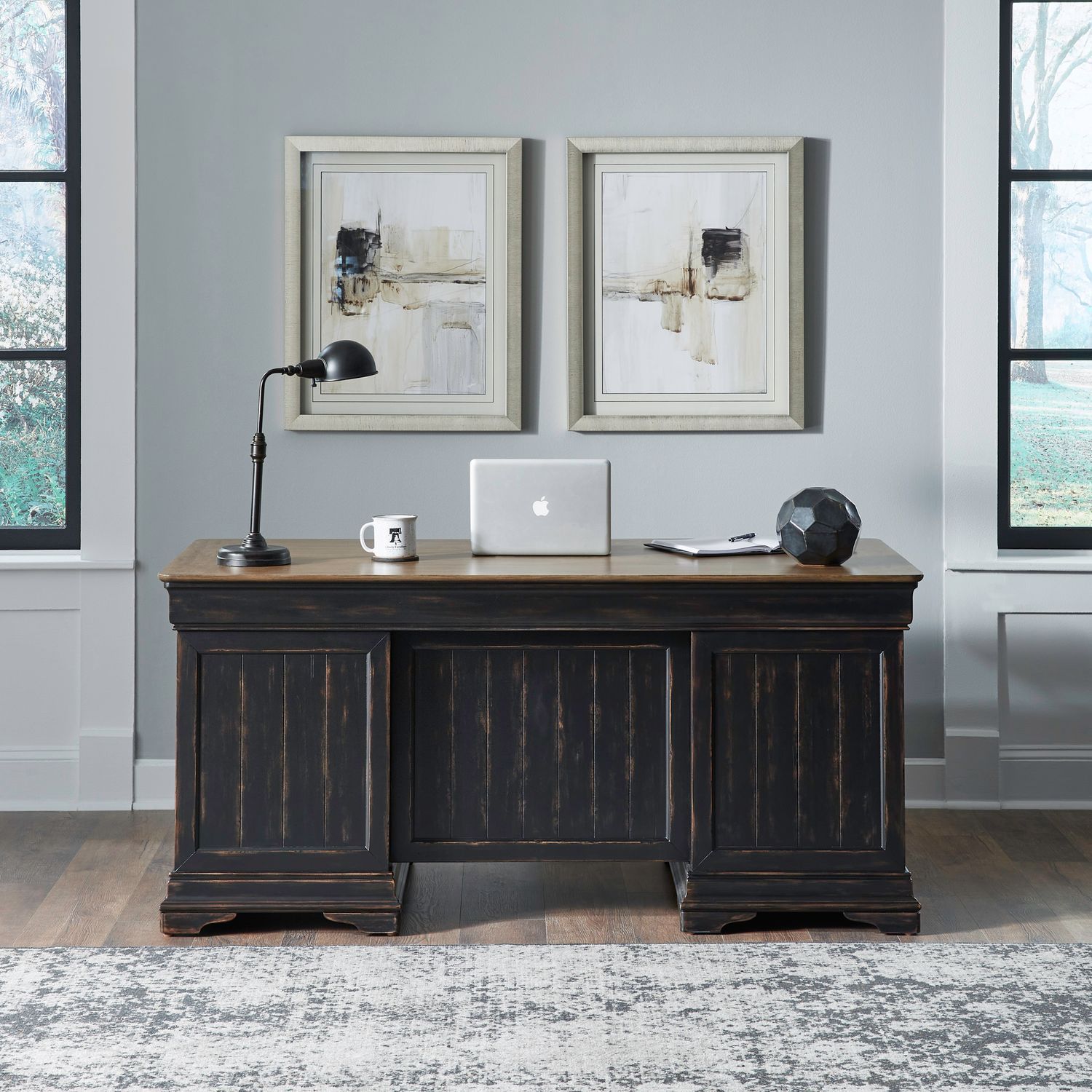 Meritage - Jr Executive Desk - Black