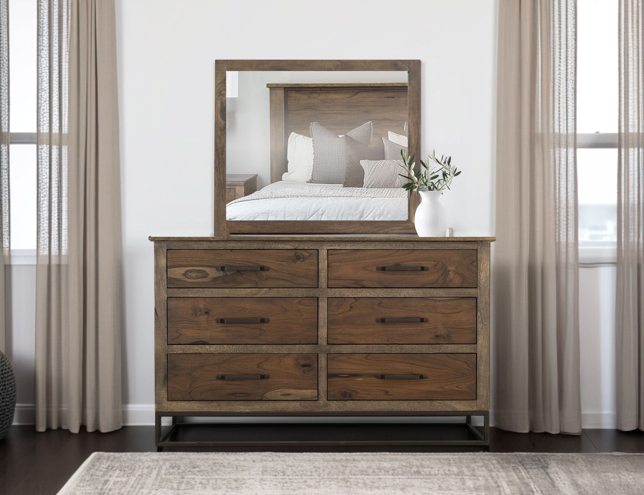 Natural Teca - Mirror - Brown
