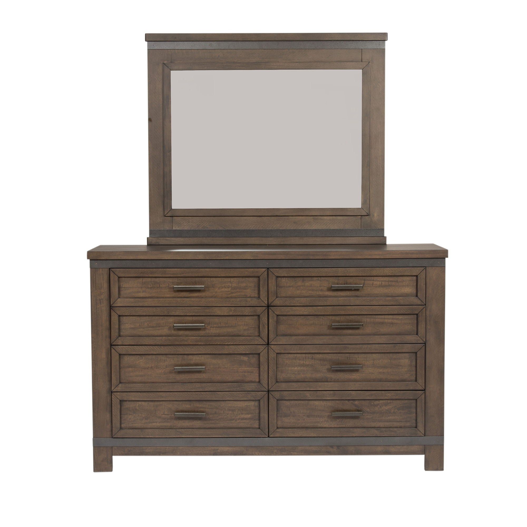 Thornwood Hills - Mirror Metal Strip Accents - Dark Brown