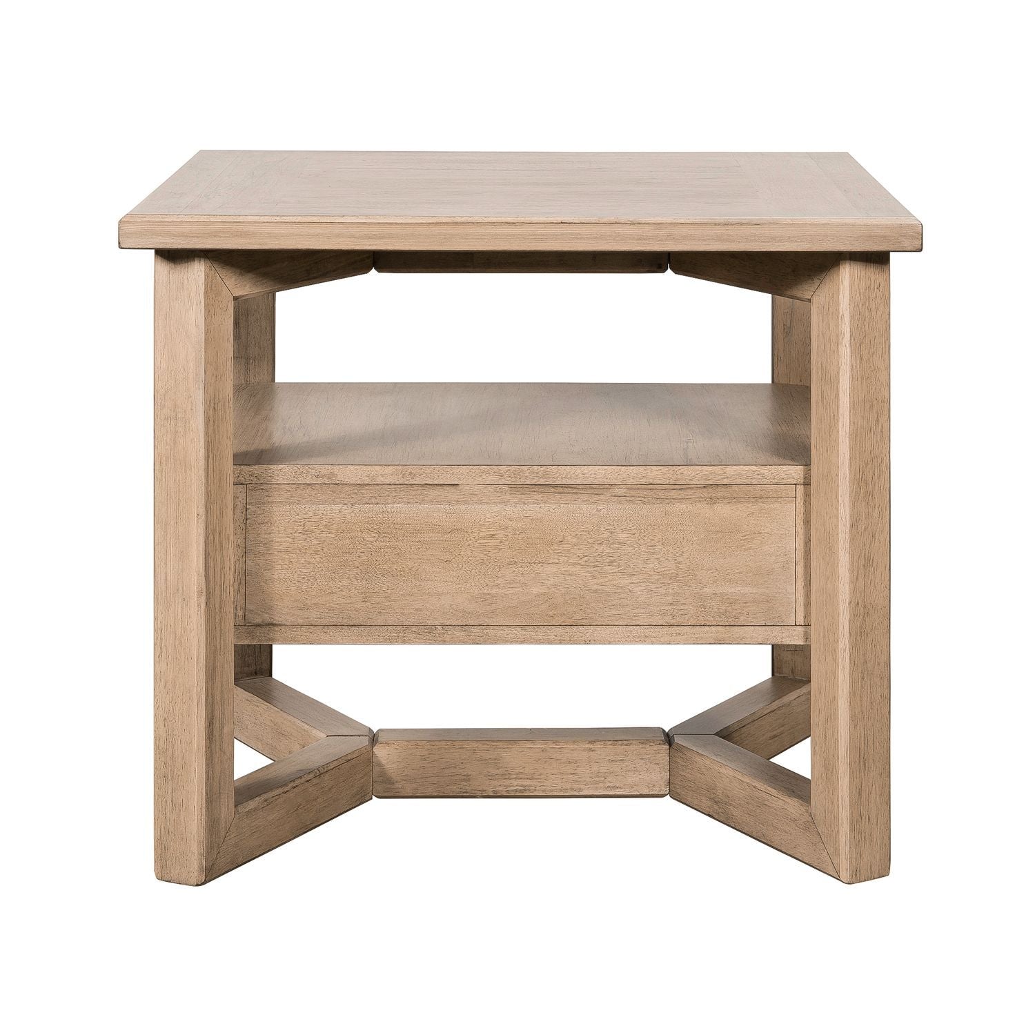 Proximity Place - Rectangular End Table - Light Brown