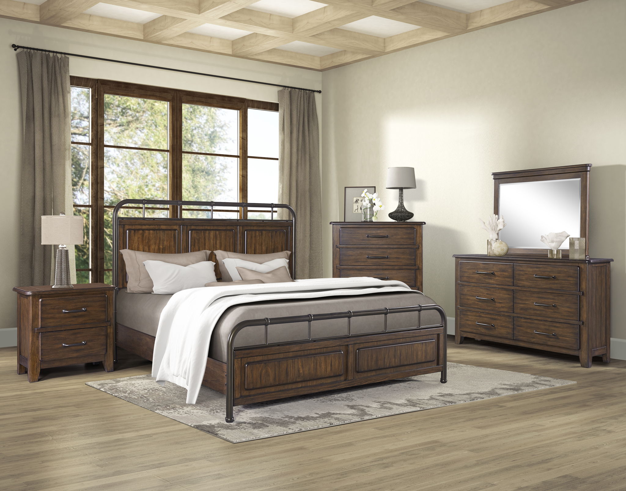 Danville - 6 Drawer Dresser - Spice Brown