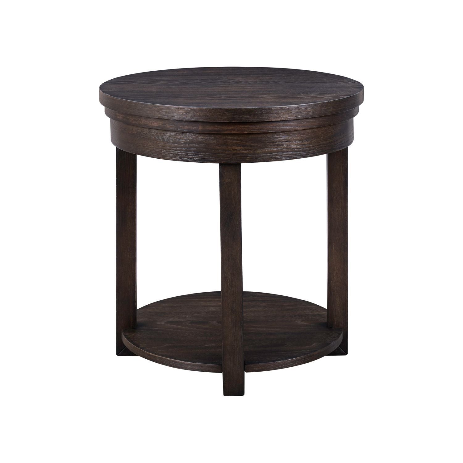 Weston - Round End Table - Brown