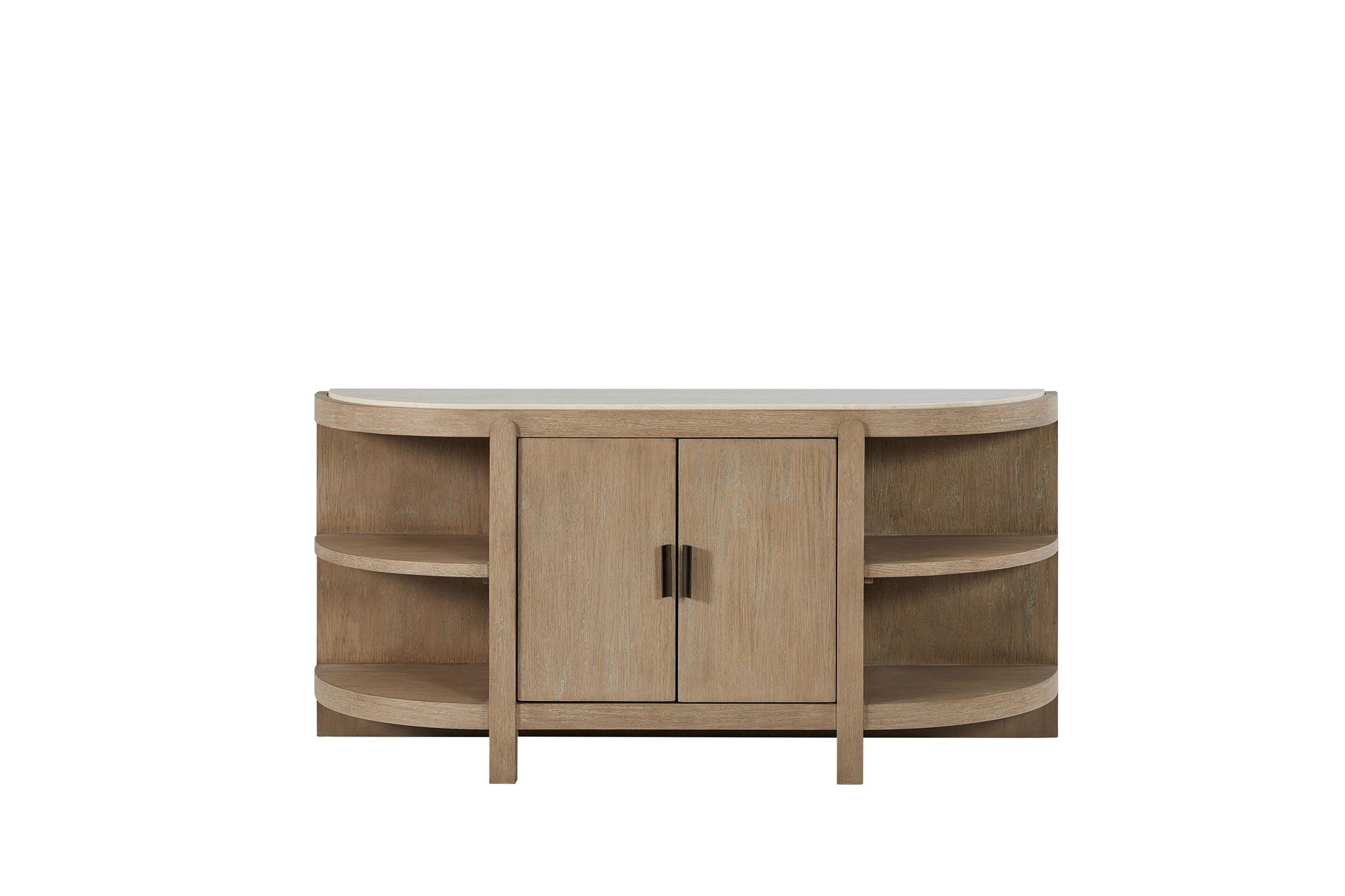 Trilogy - 2-Door Console Table With Marble Top - Toffee