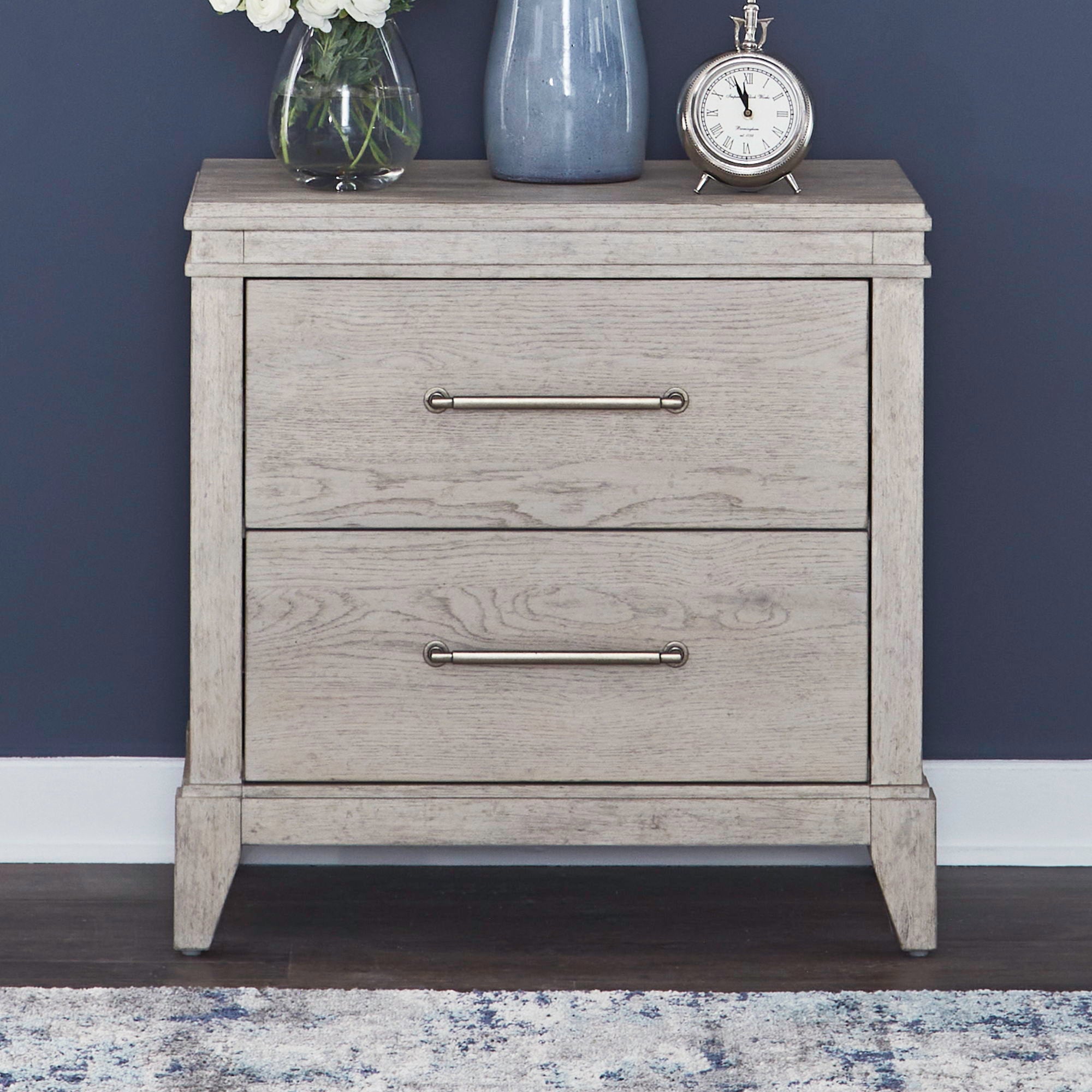 New Haven - Nightstand With Charging Station - White
