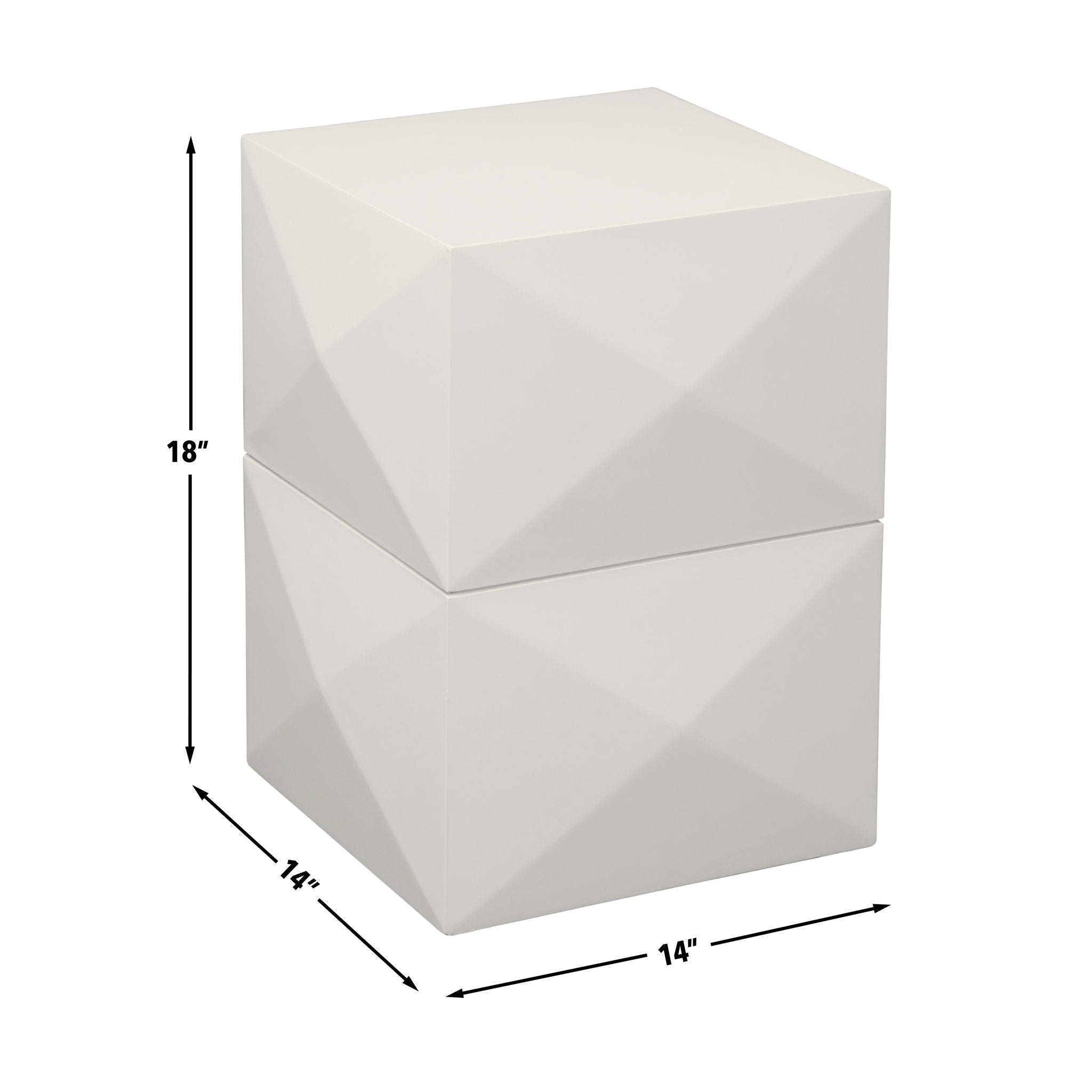Malibu - Side Table - White