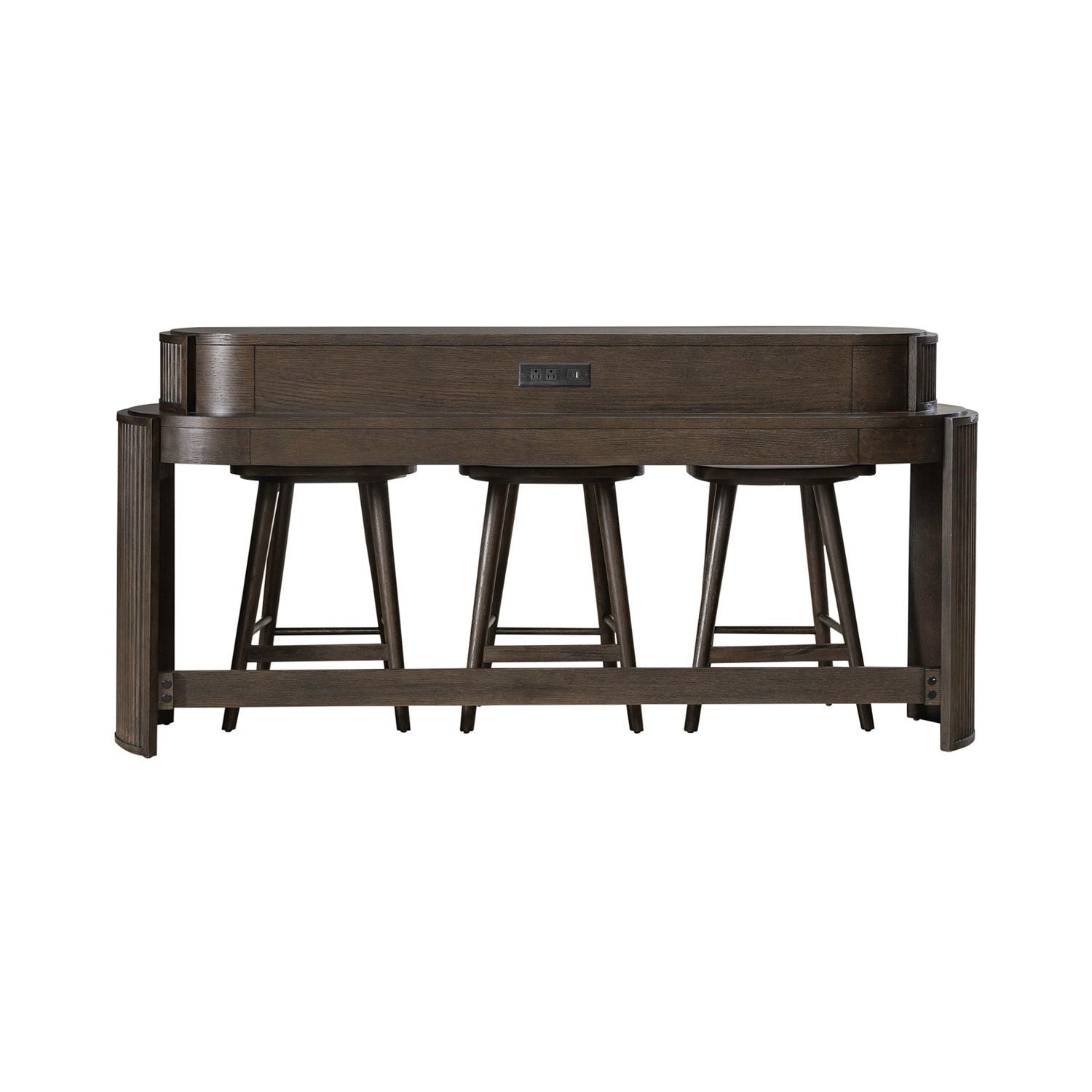 City View - 4 Piece Table Set (Console Bar Table & 3 Console Stools) - Coffee Bean