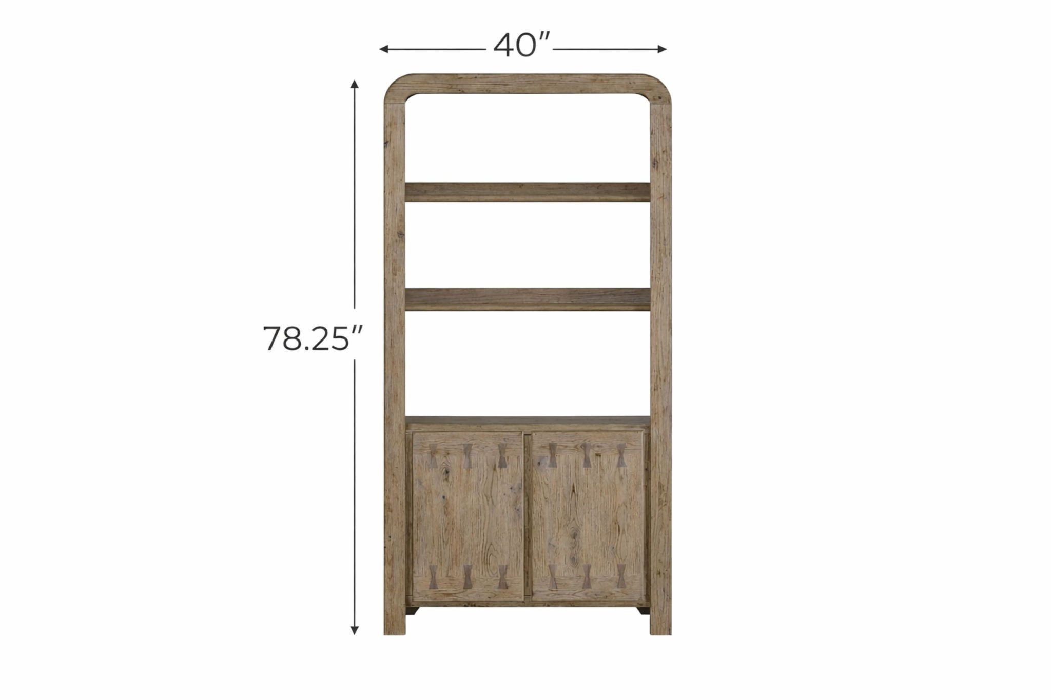 Pagosa - Bowtie Bookcase - English Knotty Oak