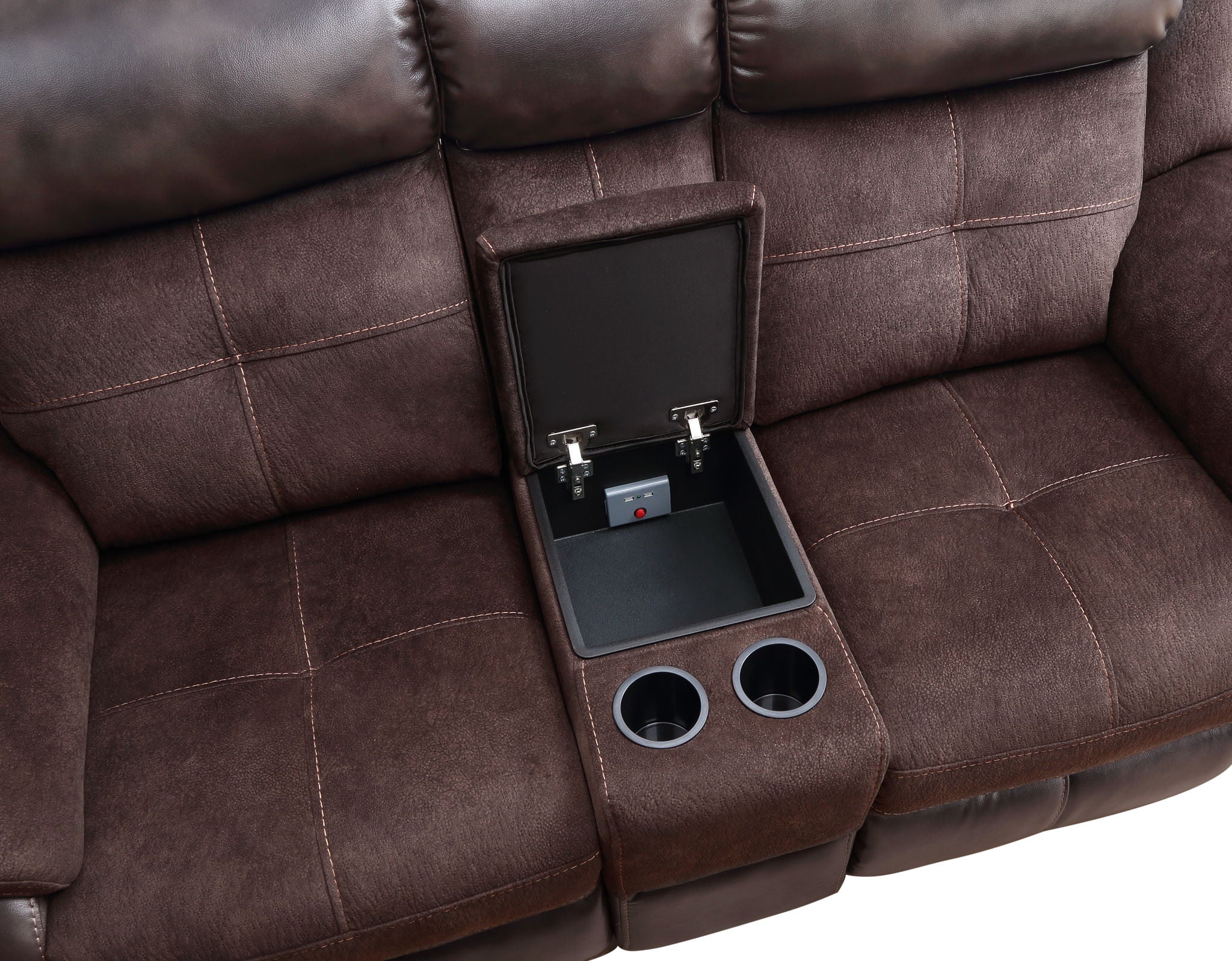 Pueblo - Manual Recliner Console - Coffee