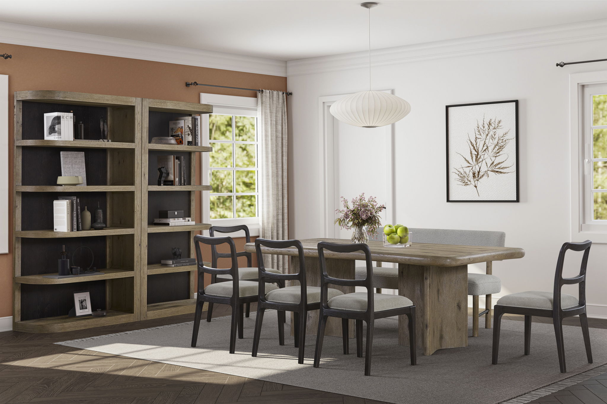 Pagosa - Double Pedestal Table - English Knotty Oak
