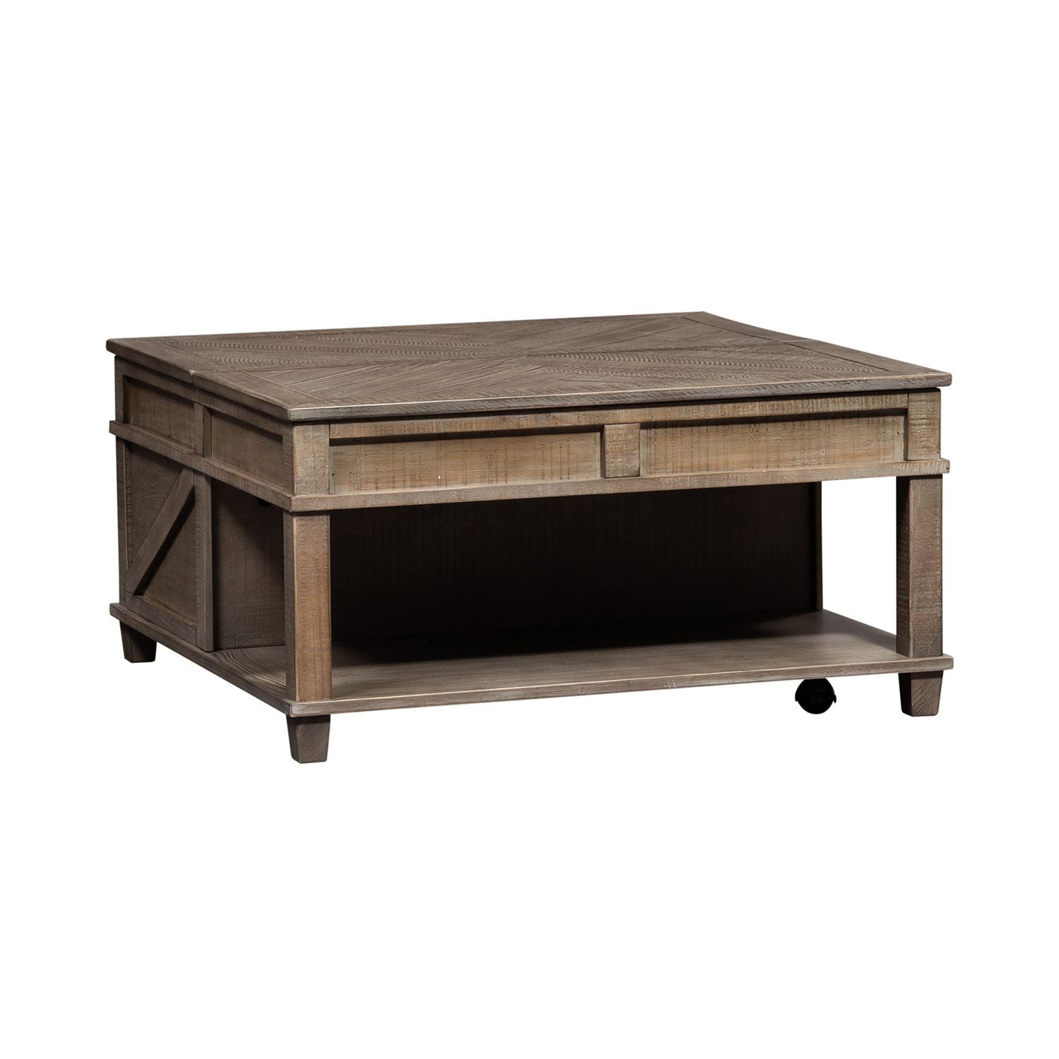 Parkland Falls - 3 Piece Table Set (1 Lift Top Cocktail Table 2 End Tables) - Light Brown