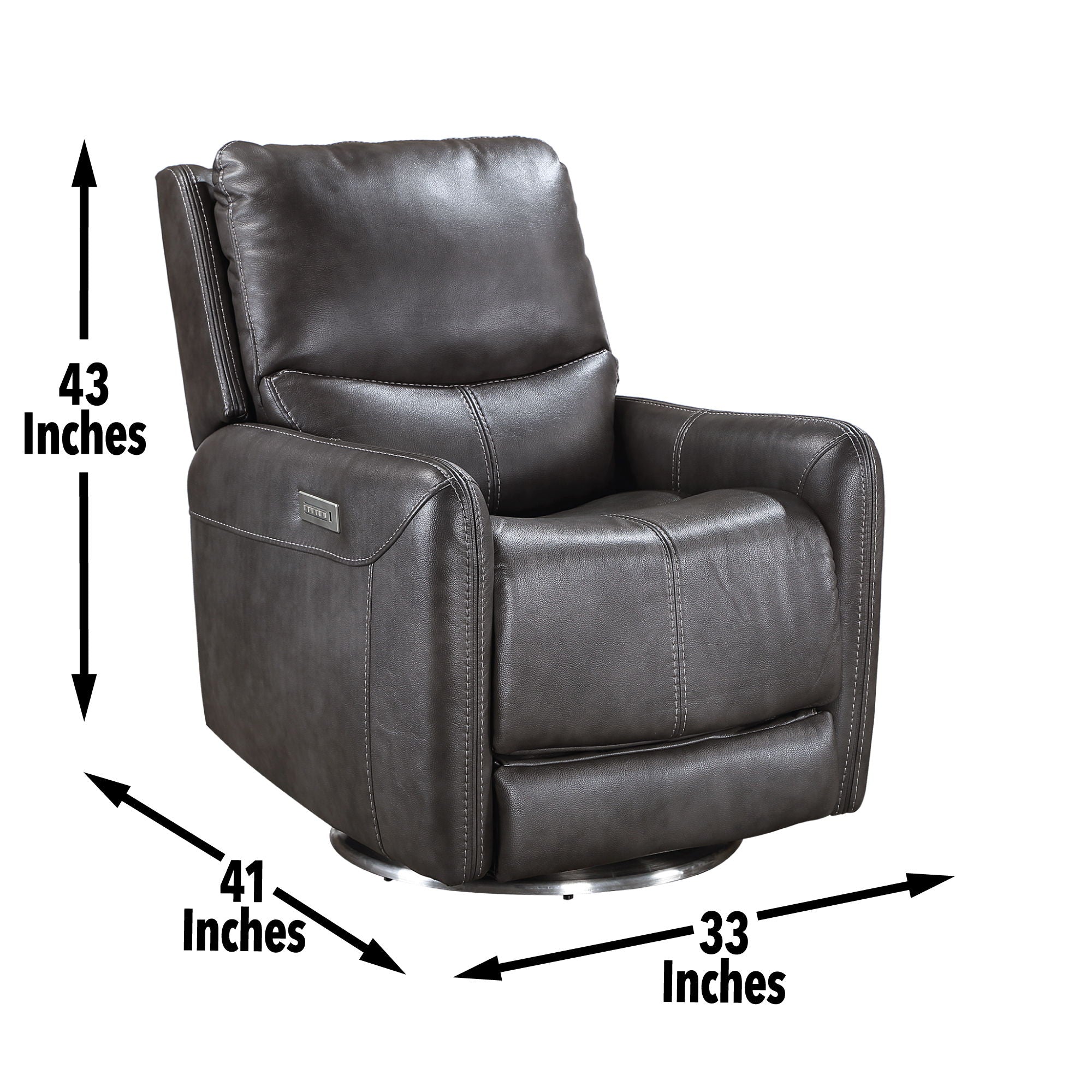 Athens - Swivel Triple-Power Chair - Black