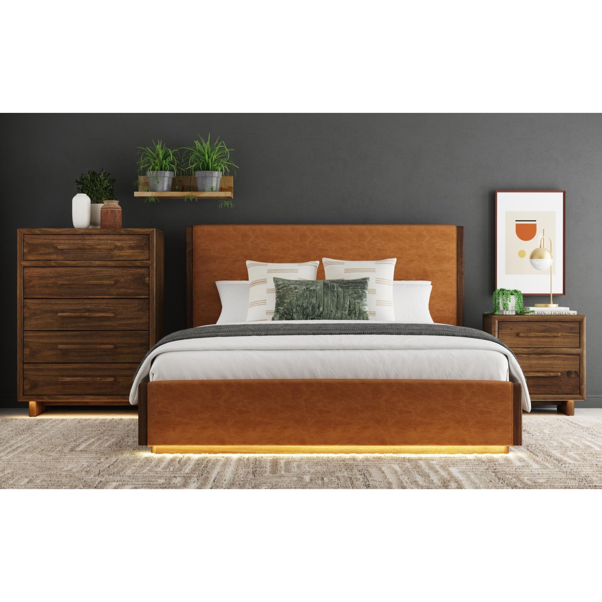 Brisbane - Chest With LED - Brown