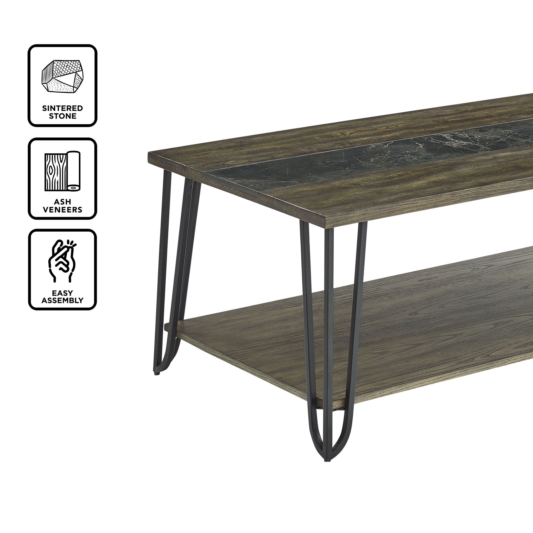 Harper - Table With Sintered Stone Inlay