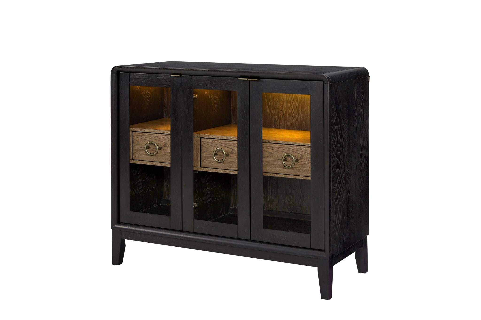 Elure - Glass Door Server - Peppercorn