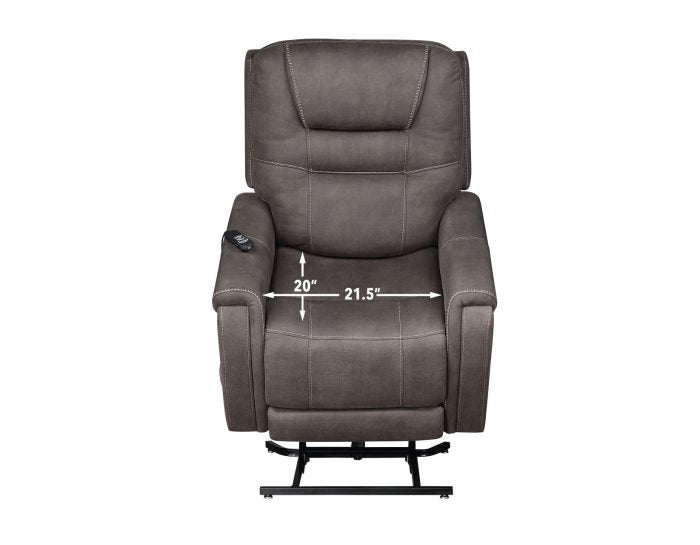 Brisbane Power Lift Chair w/Three Heat Zones, Stone by Steve Silver
