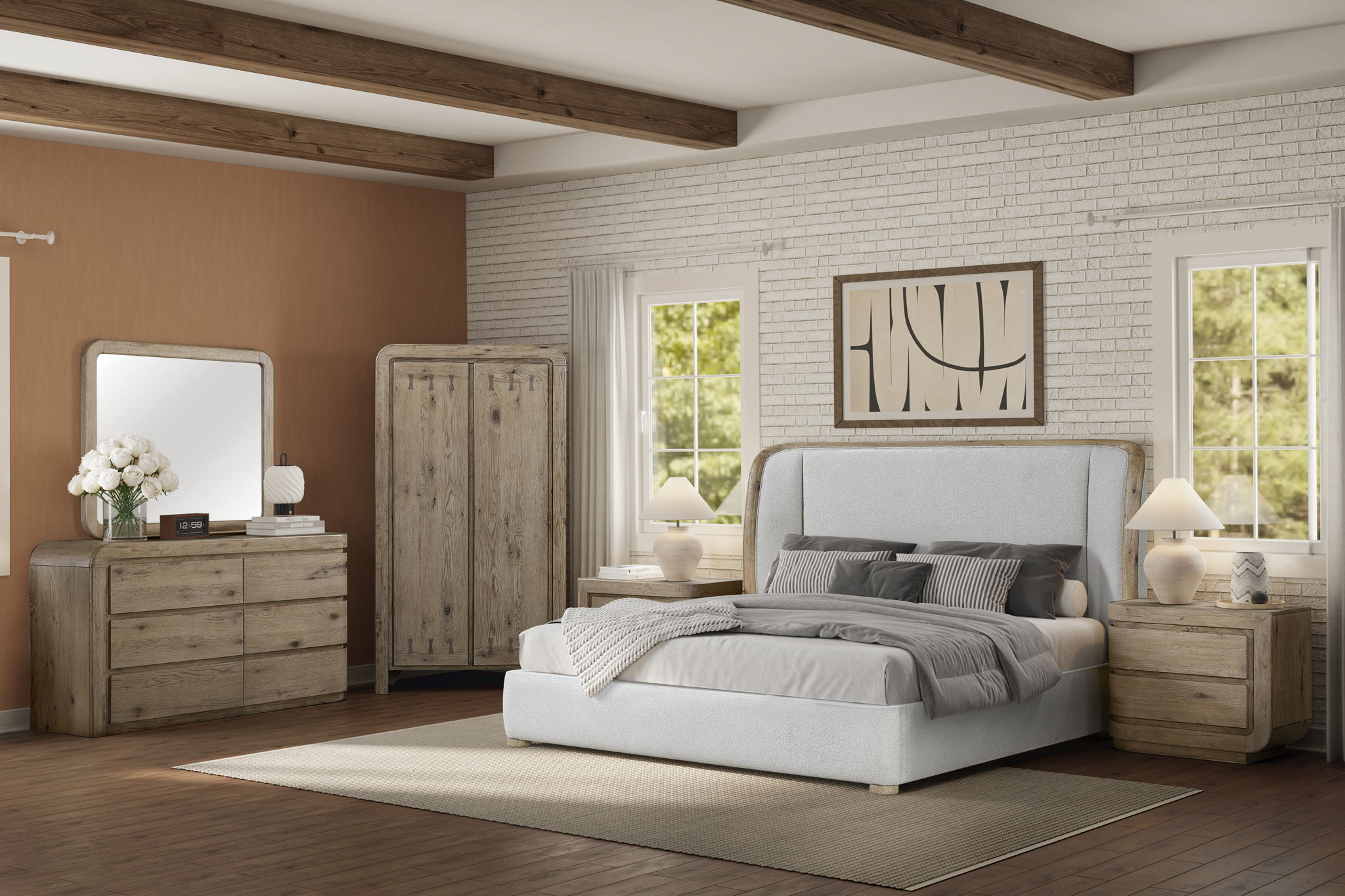 Pagosa - Curved Dresser - English Knotty Oak
