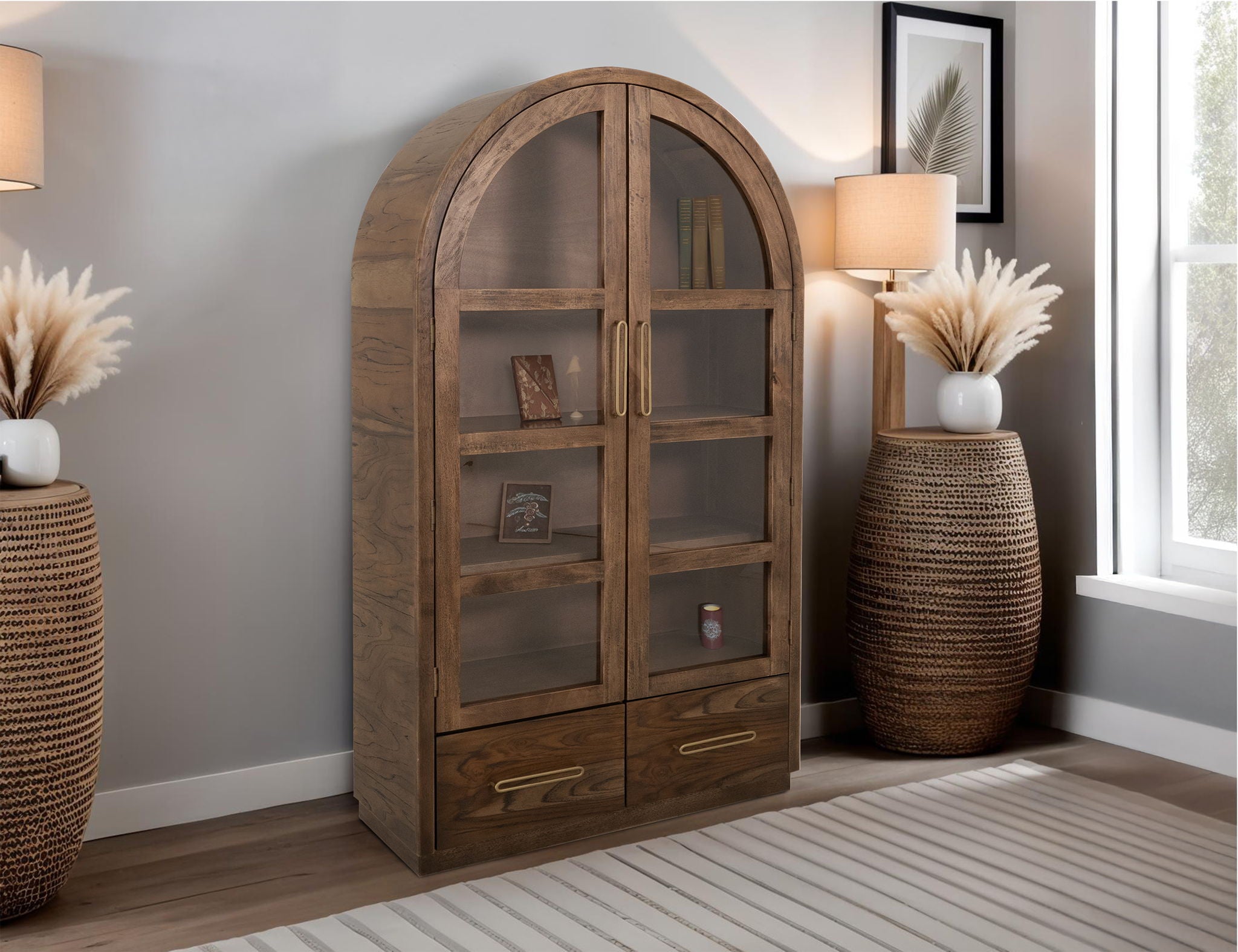 Balam - Cabinet - Almond / Barrel Brown