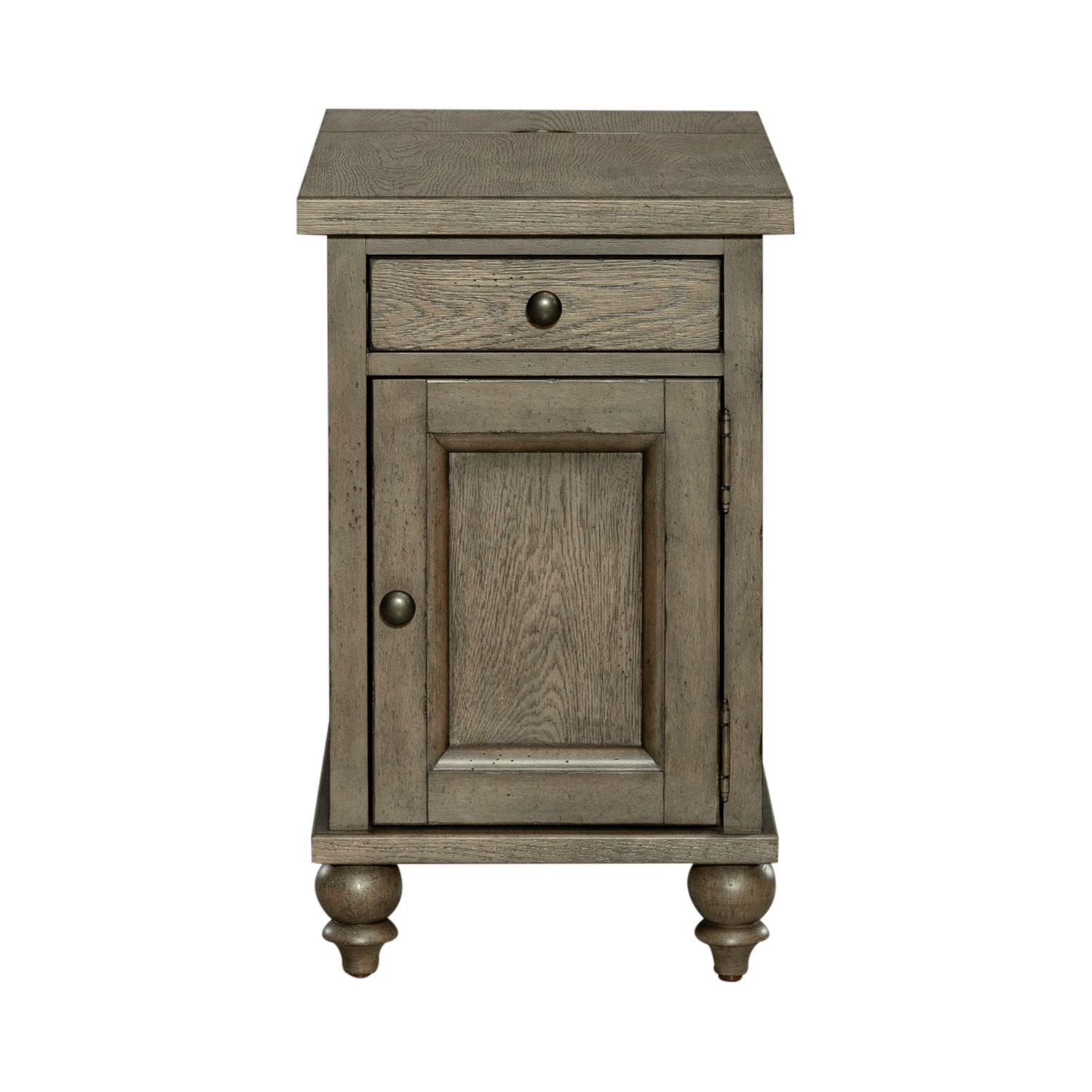 Americana Farmhouse - Chair Side Table - Light Brown