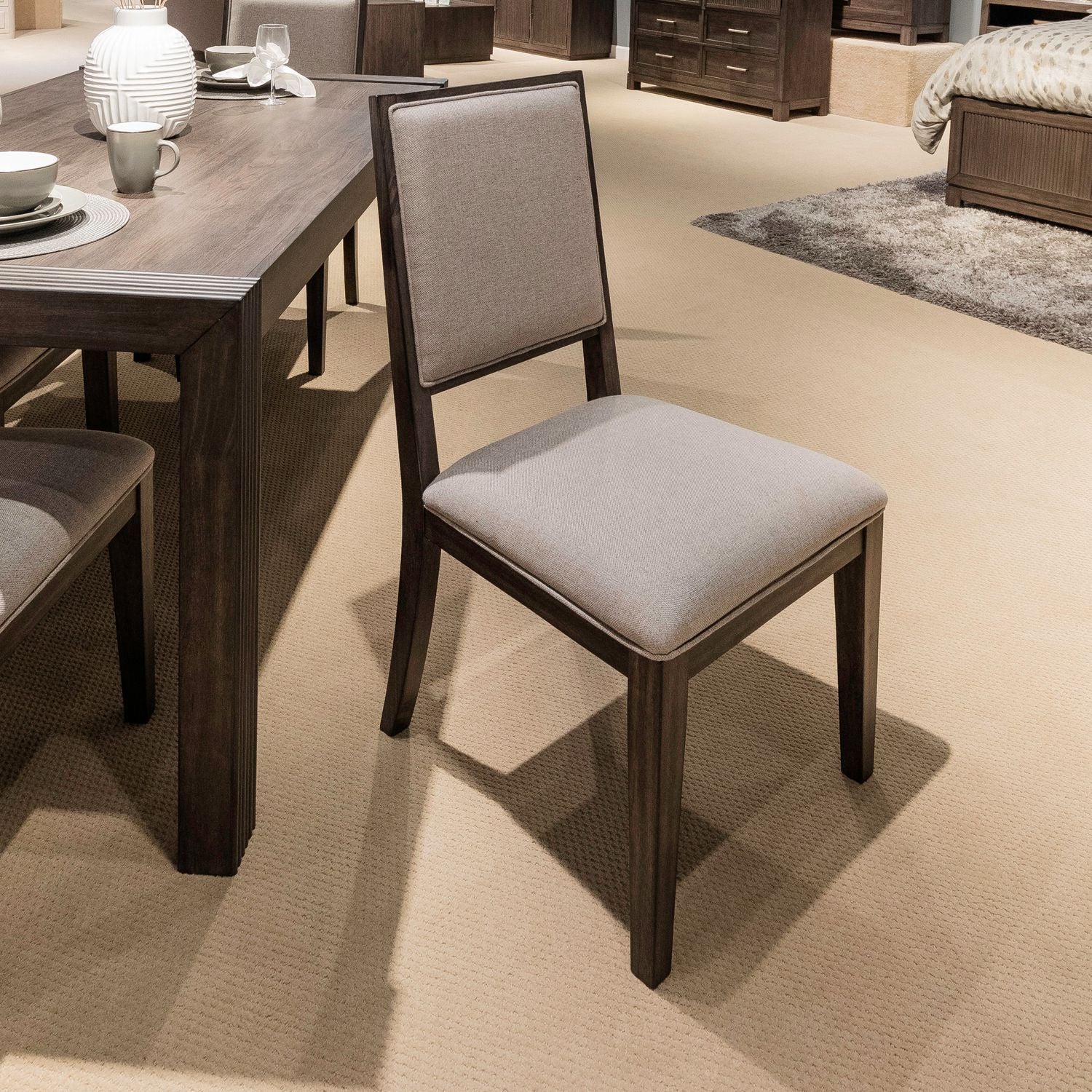Modern Edge - Upholstered Side Chair (RTA) - Brown
