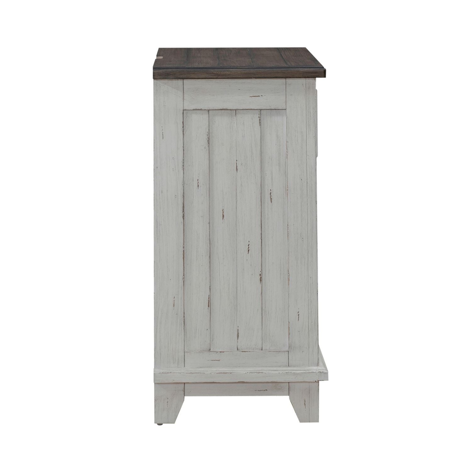 River Place - Bedside Chest With Charging Station - White