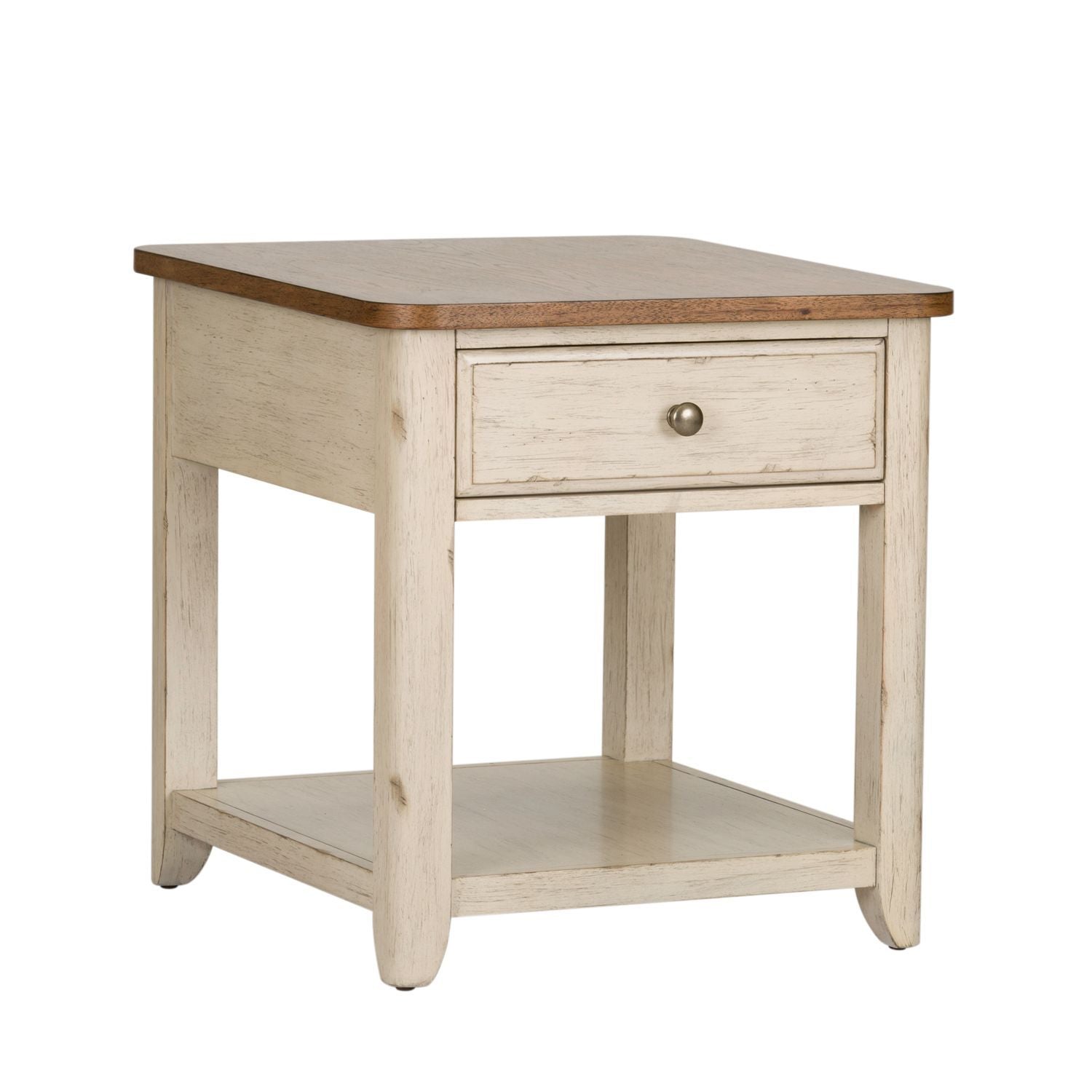 Farmhouse Reimagined - 3 Piece Table Set (1 Cocktail 2 End Tables) - White