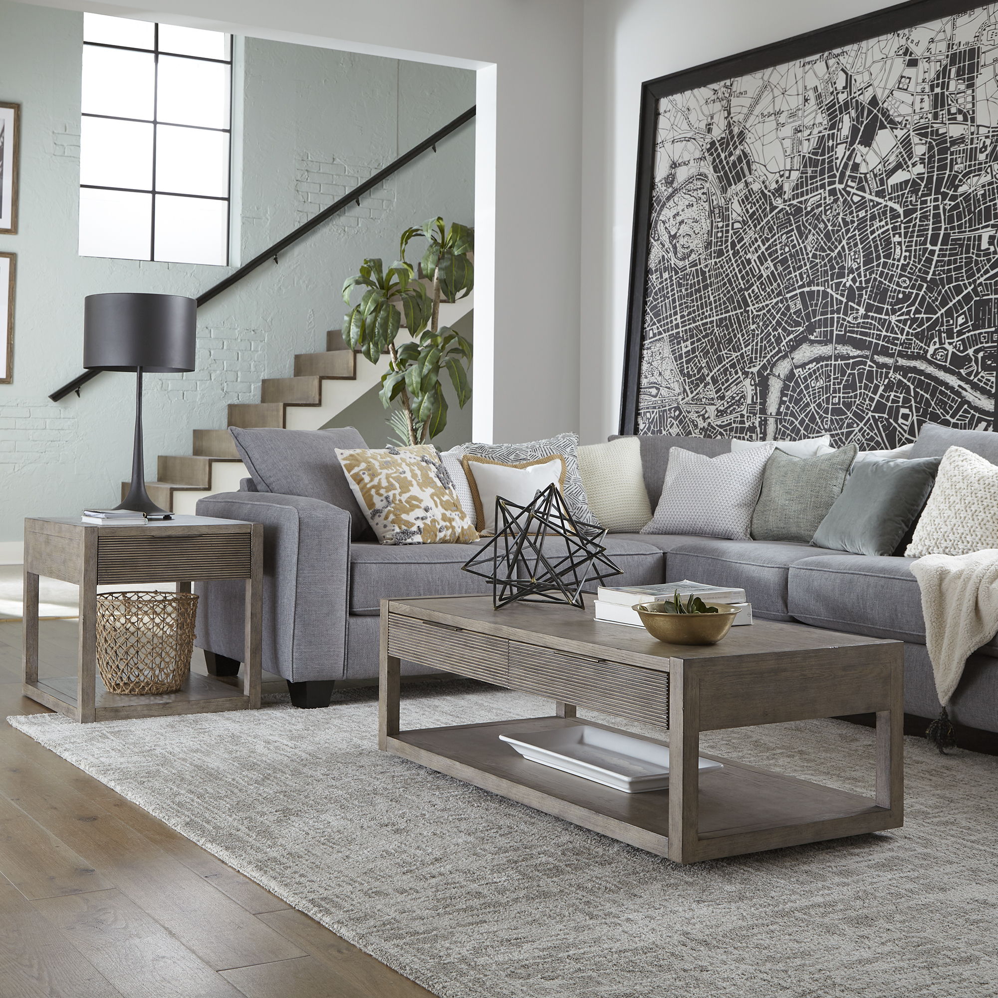 Bartlett Field - 3 Piece Table Set (1 Cocktail 2 End Tables) - Gray