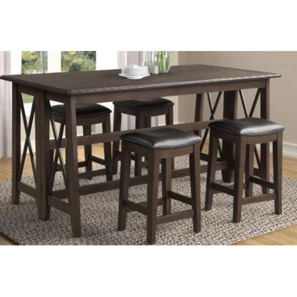 Carmina - Stool (Set of 2) - Dark Brown / Black