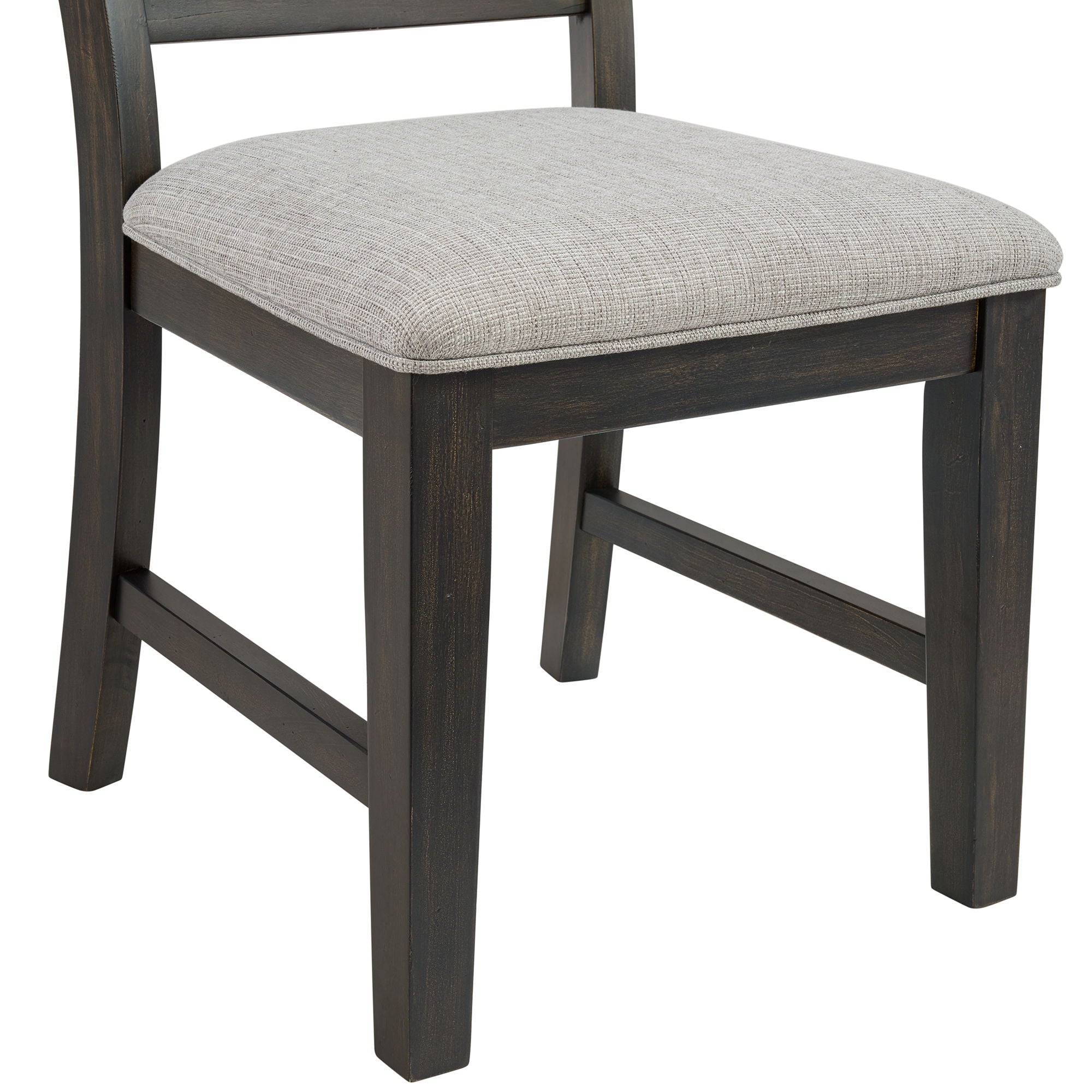 Montrose - Fabric Dining Side Chair (Set of 2) - Espresso / Light Gray