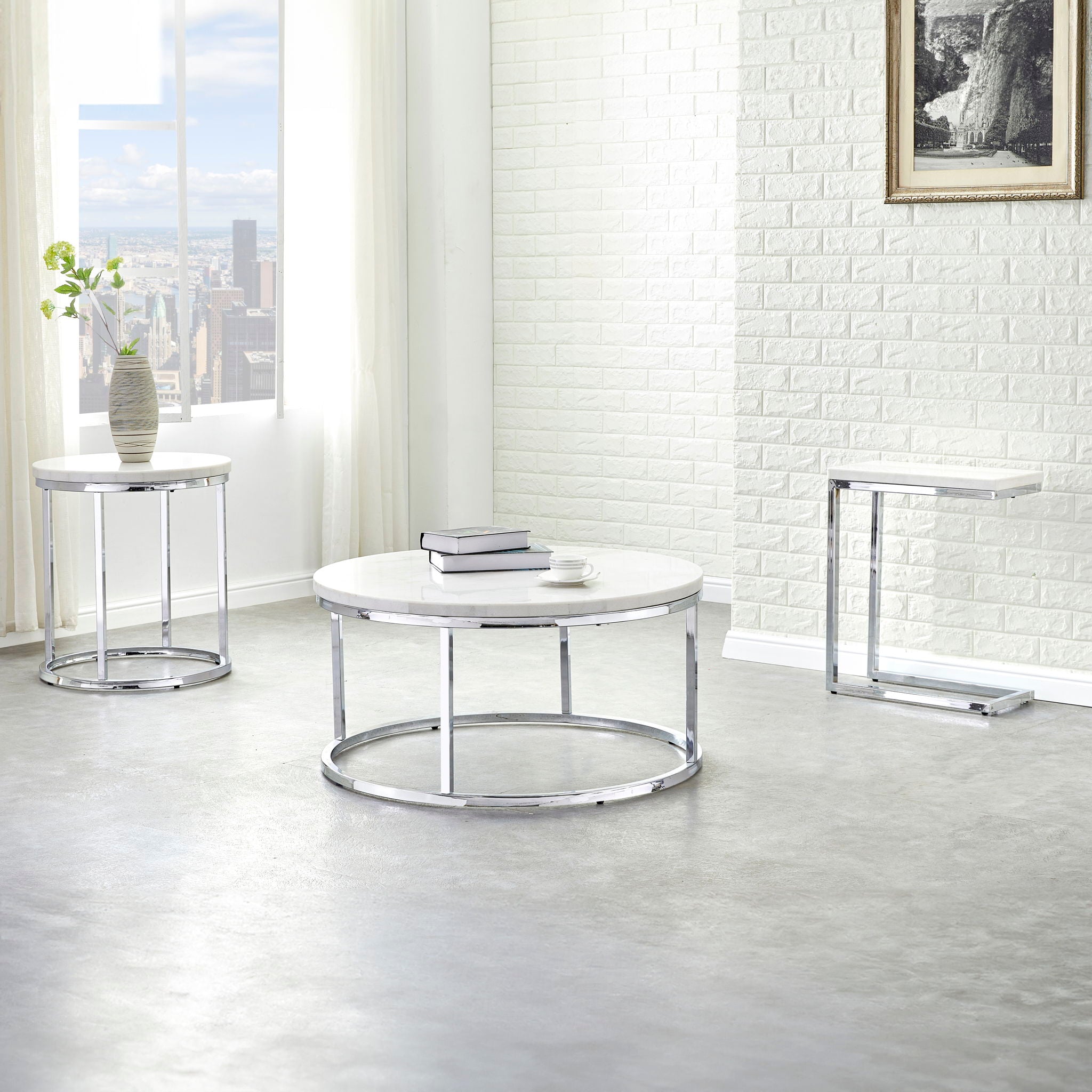 Echo - Marble Top Round Table