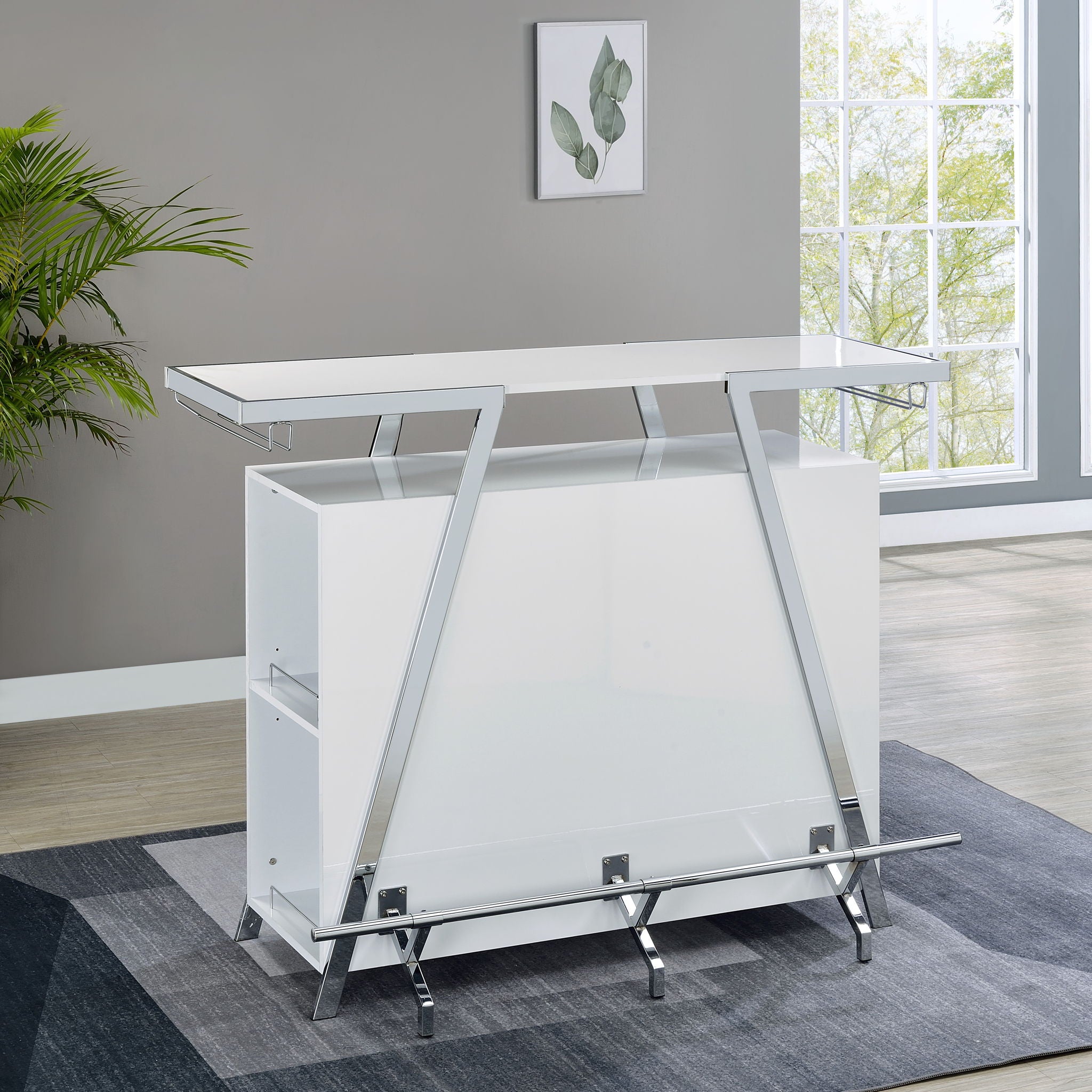 Zena - Bar With LED Lights - White
