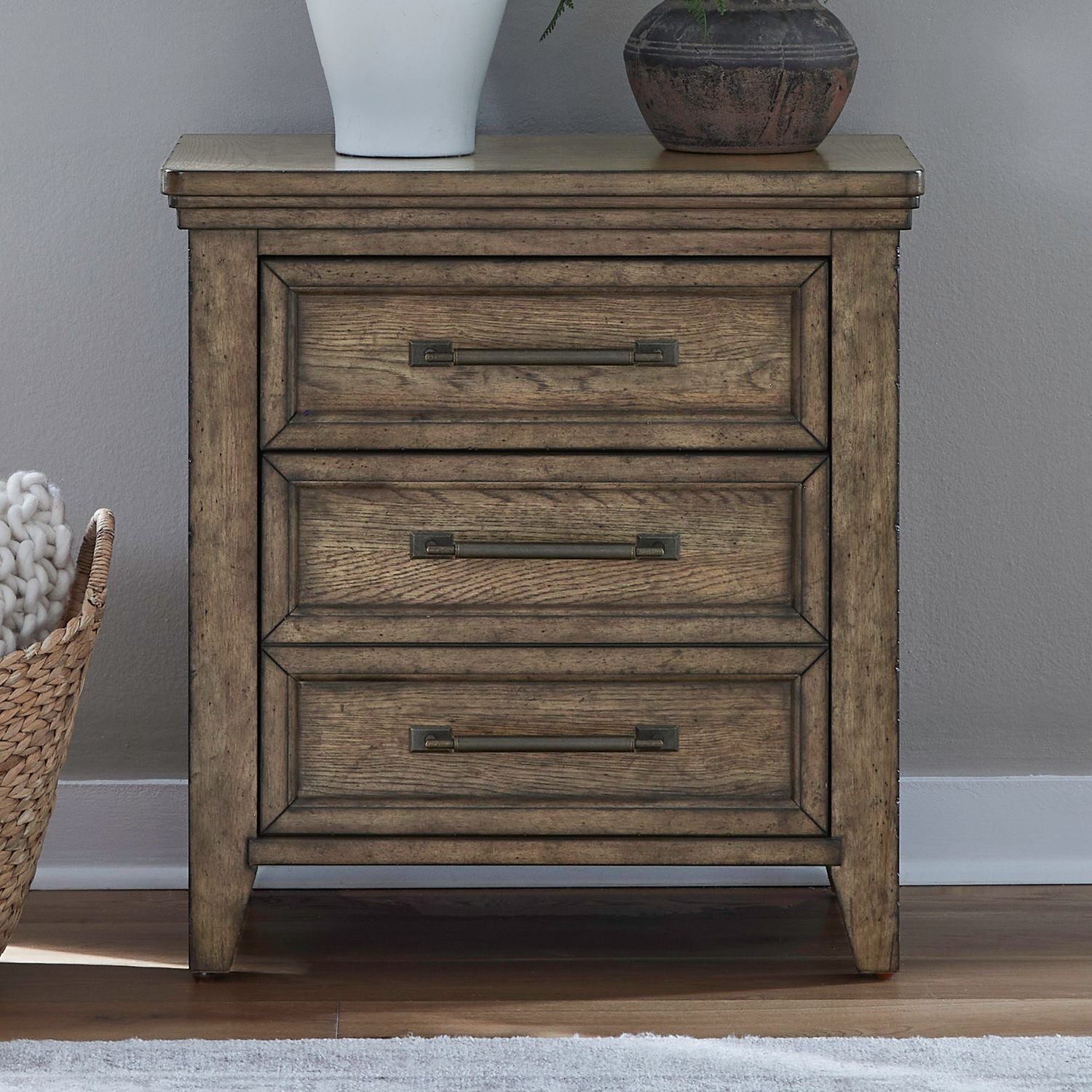 Carolina Park - Nightstand With Charging Station - Brown