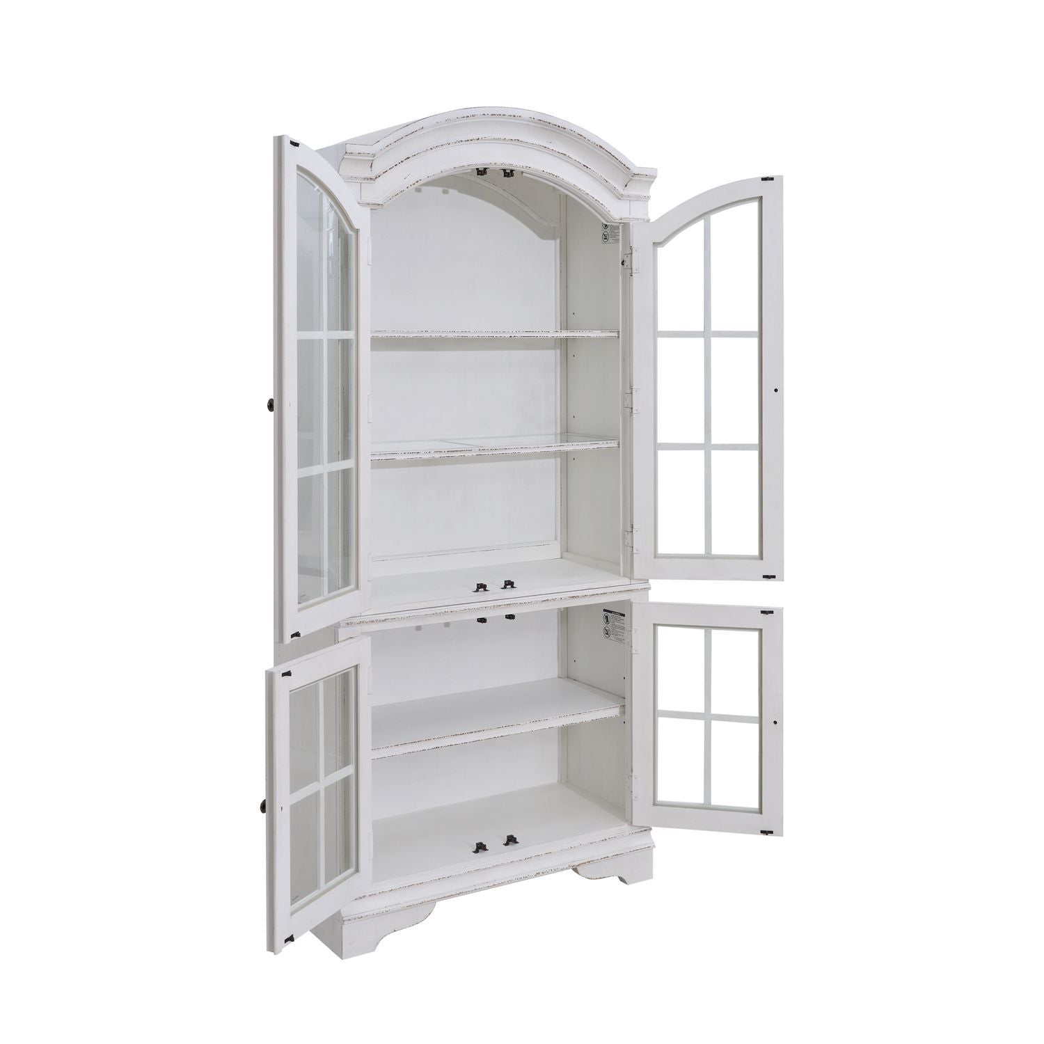Magnolia Manor - Display Cabinet - Antique White / Weathered Bark