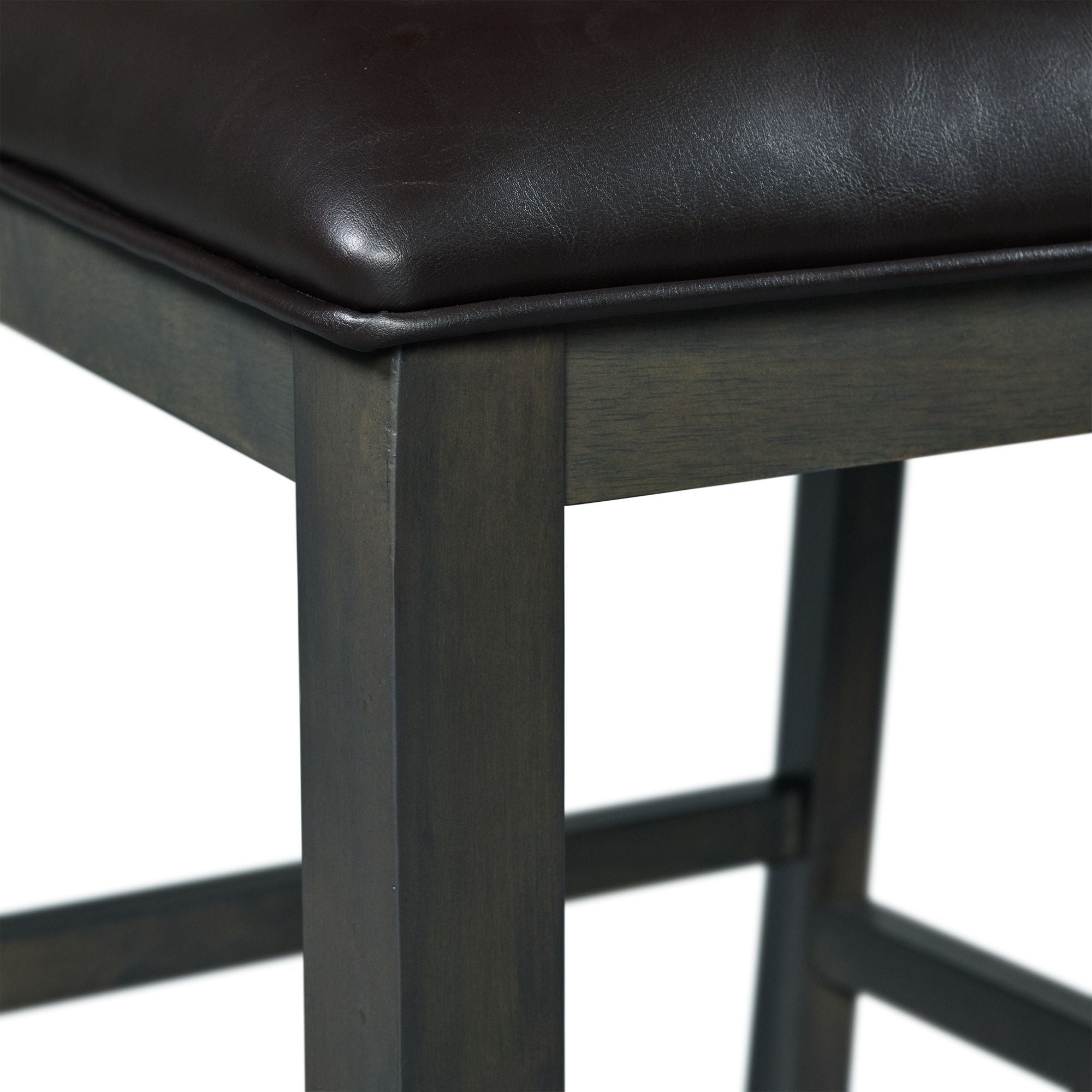 Amherst - Counter Side Chair With PU Cushion (Set of 2) - Gray Finish