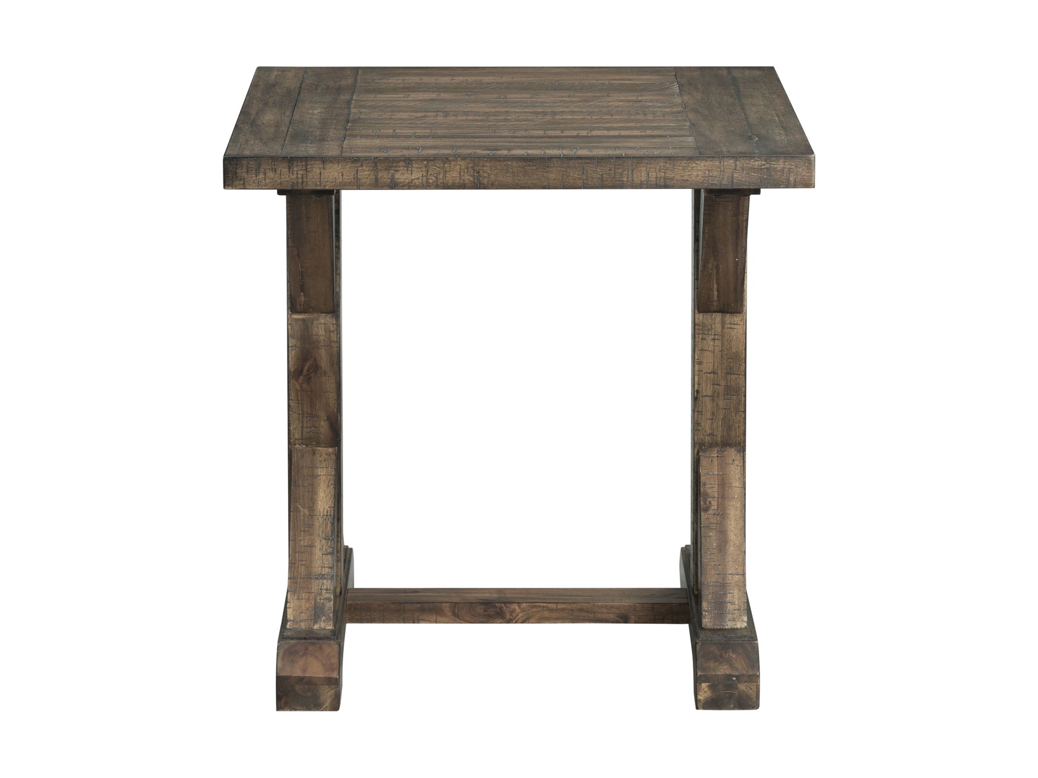 Finn - 3 Piece Accent Trestle Table Set (Coffee Table & Two End Tables) - Dark Walnut
