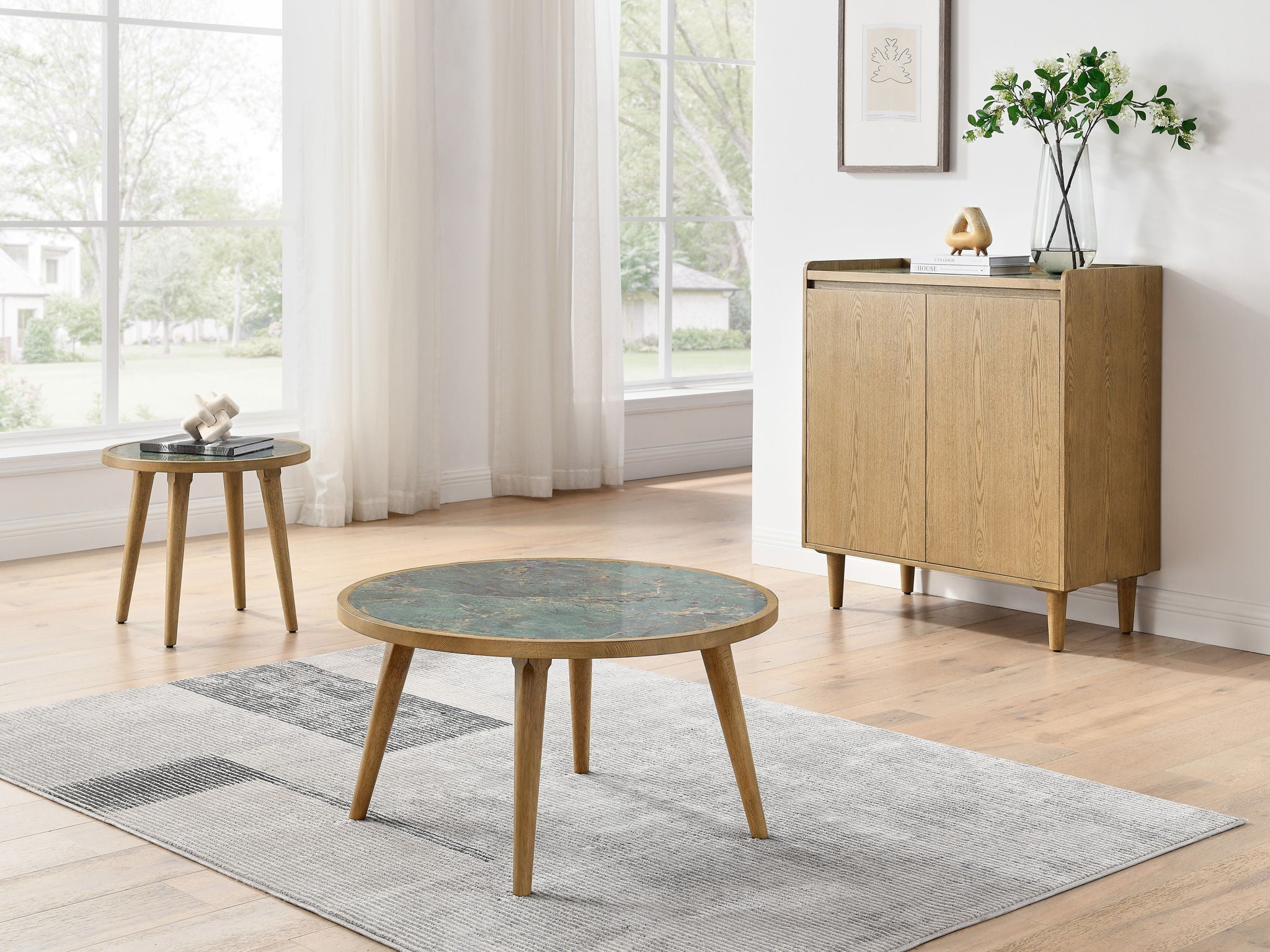Novato - Table With Sintered Stone Inlay Top