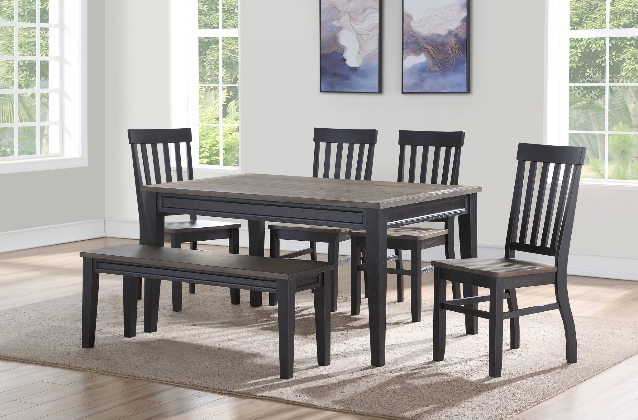 Raven - Noir Dining Table - Dark Brown