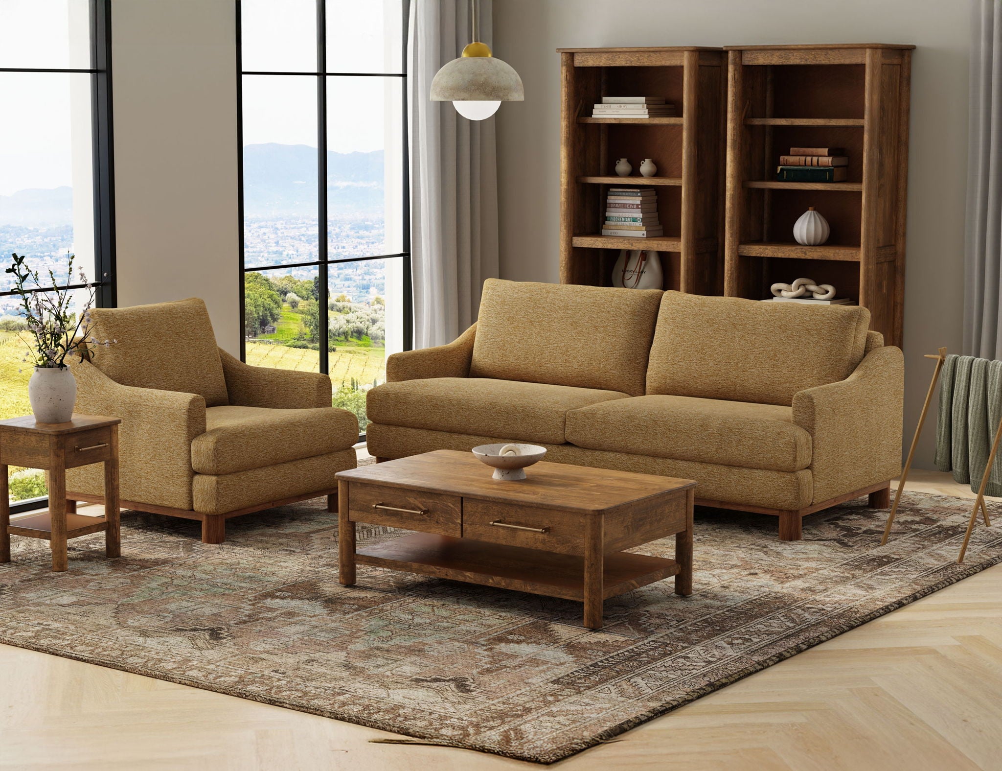 Olimpia - Armchair - Capuccino Brown