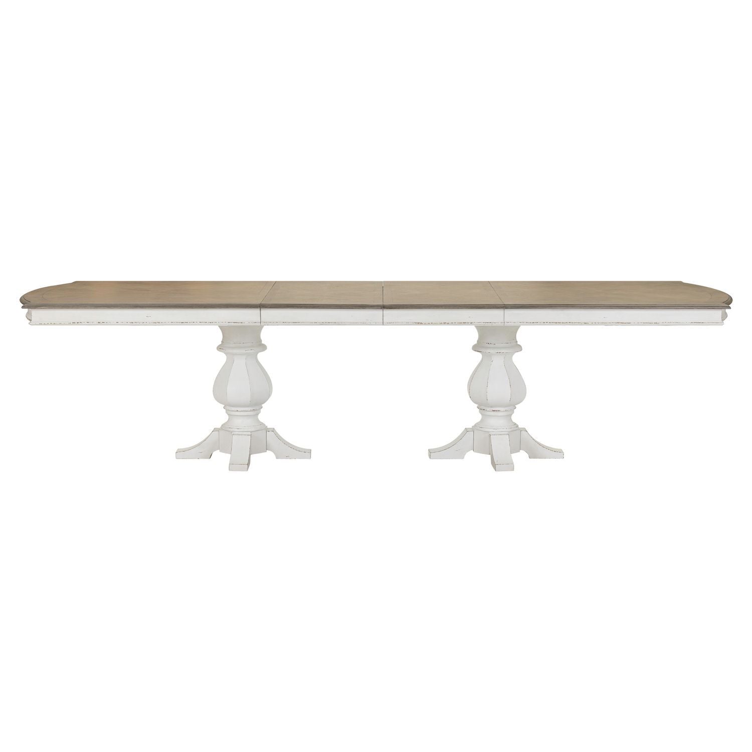 Magnolia Manor - Double Pedestal Table - White