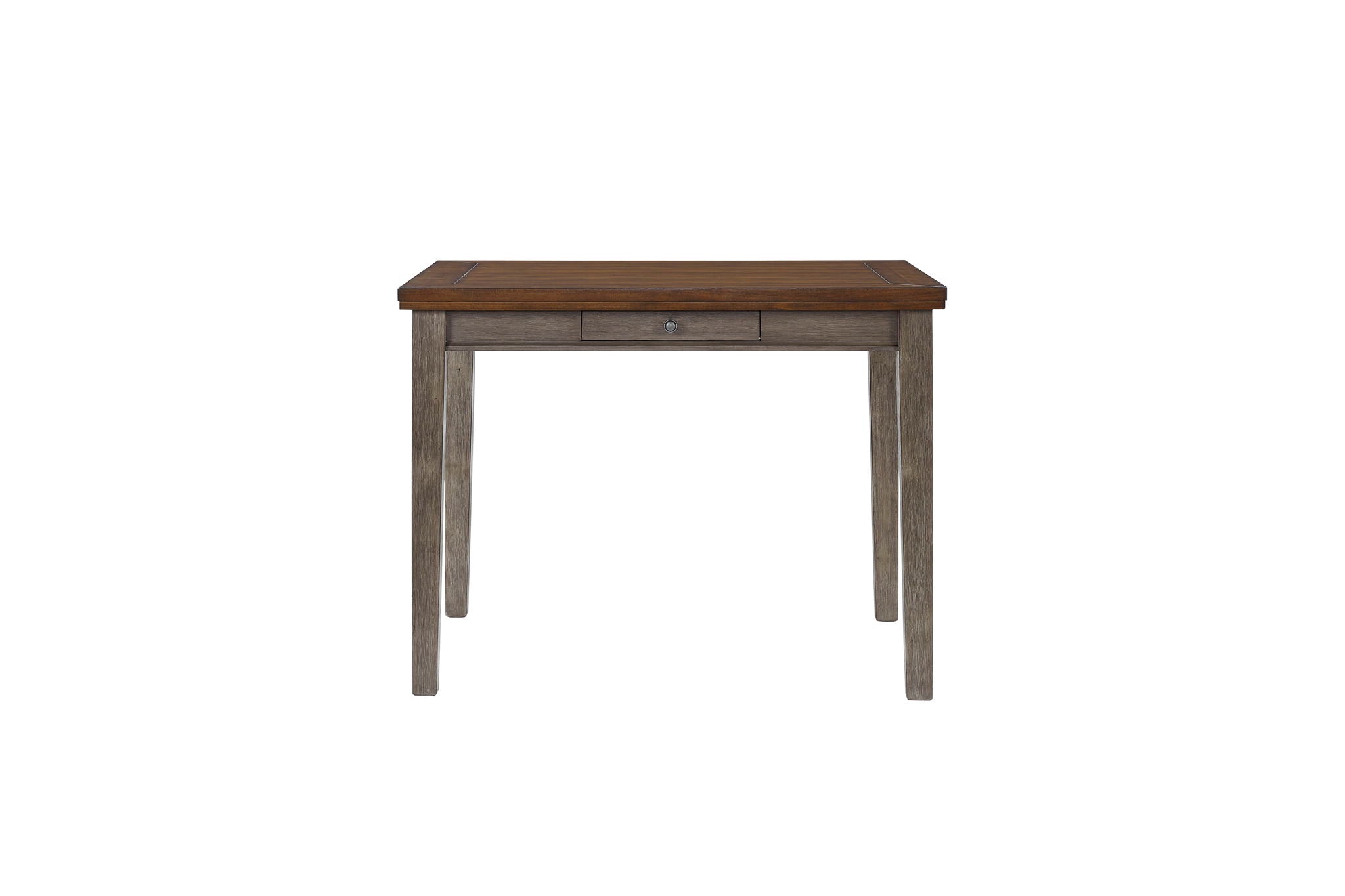 Will Dining - Counter Dining Table With 4 Drawers - Gray / Brown