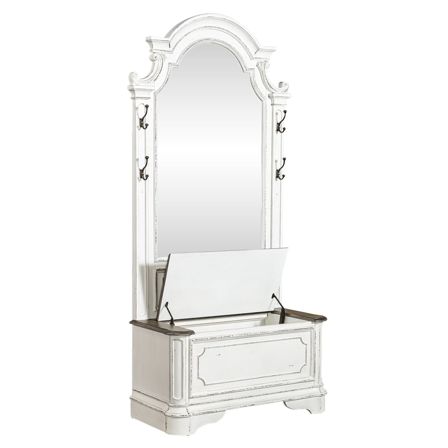 Magnolia Manor - 2 Piece Hall Tree - White