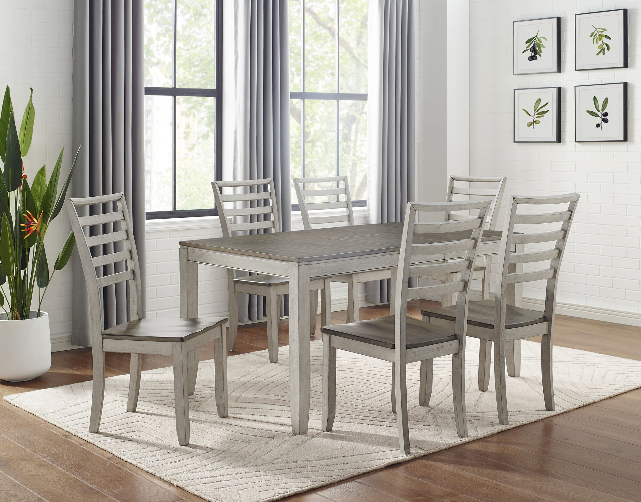 Abacus - Side Chair (Set of 2) - Alabaster / Honey