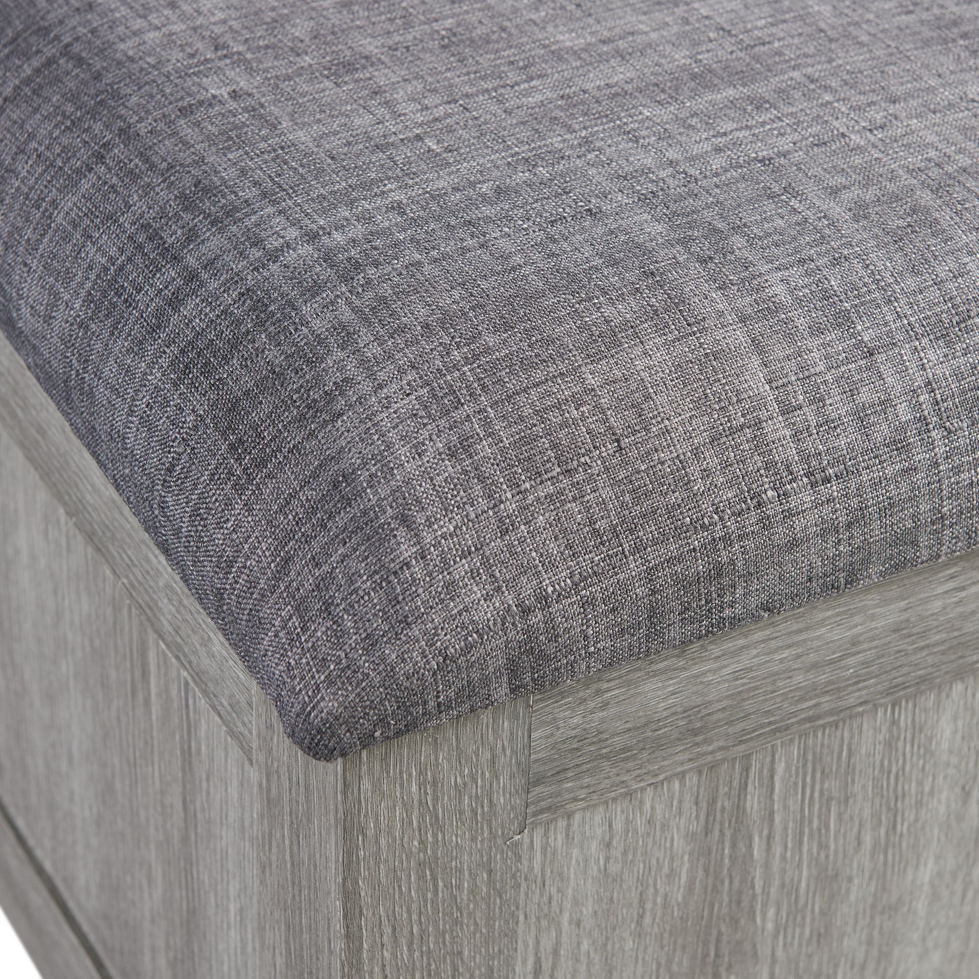 Uster - Coffee Table With Four Storage Stools - Gray