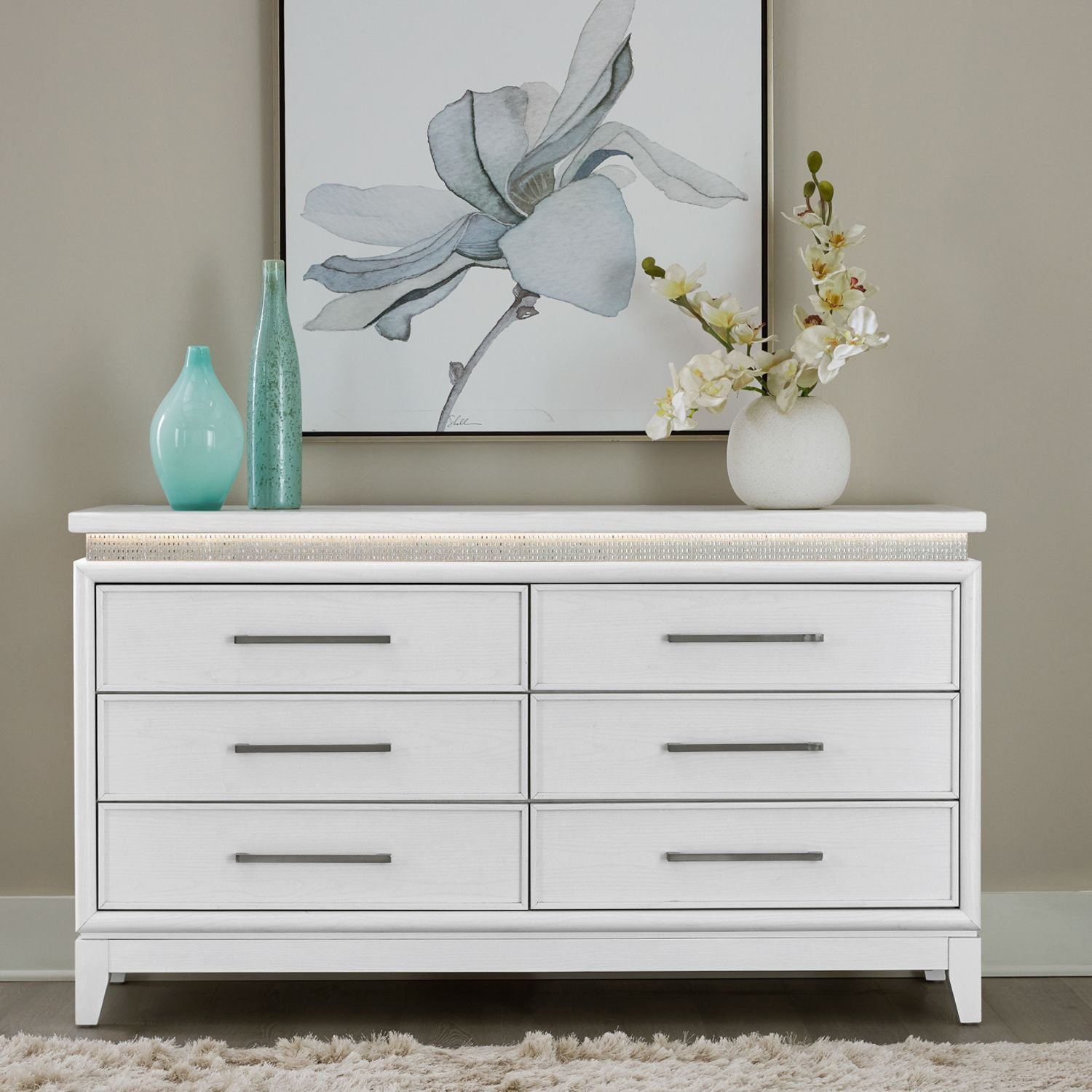 Reflections - 6 Drawer Dresser With Lights