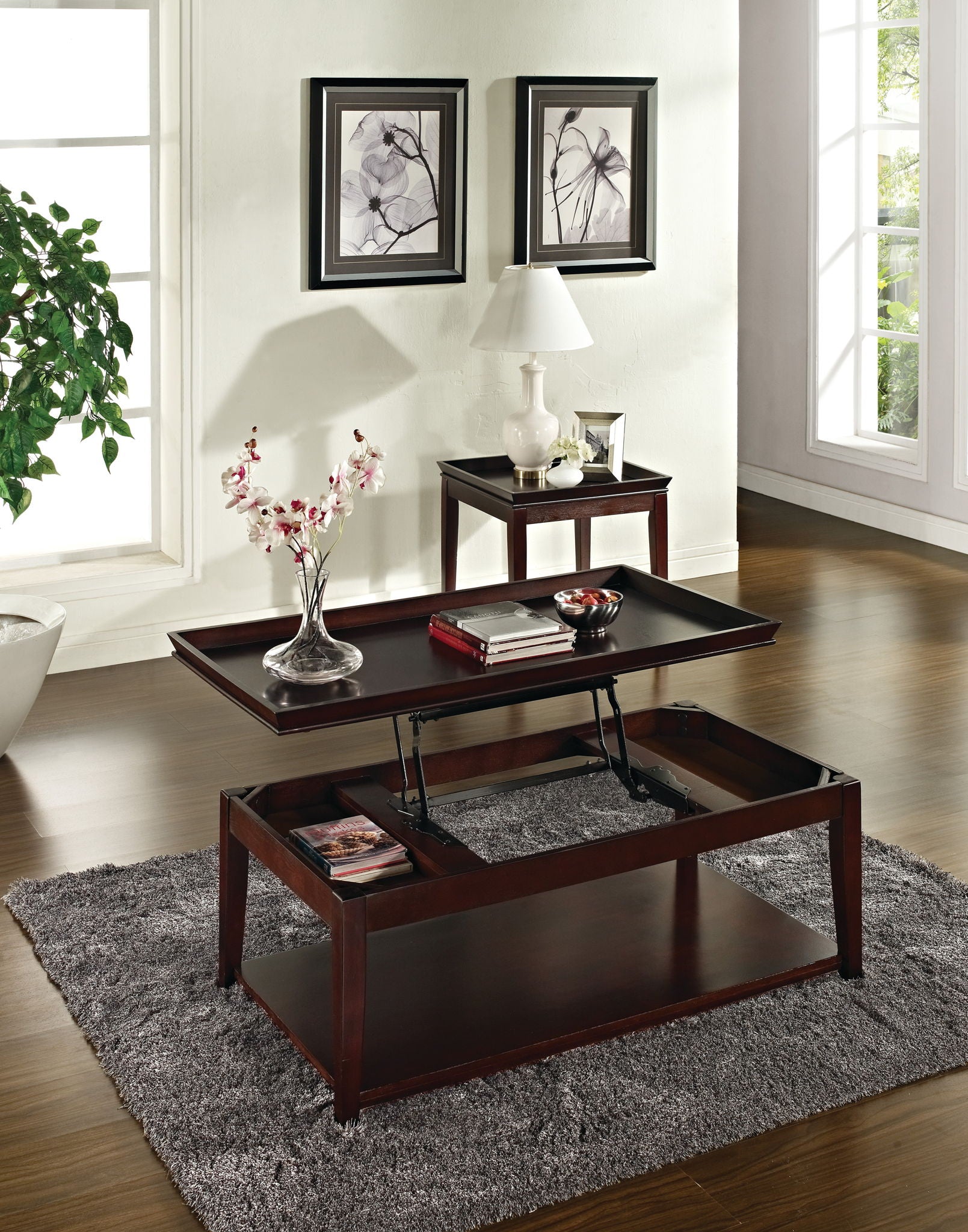Clemson - Lift Top Cocktail Table - Brown