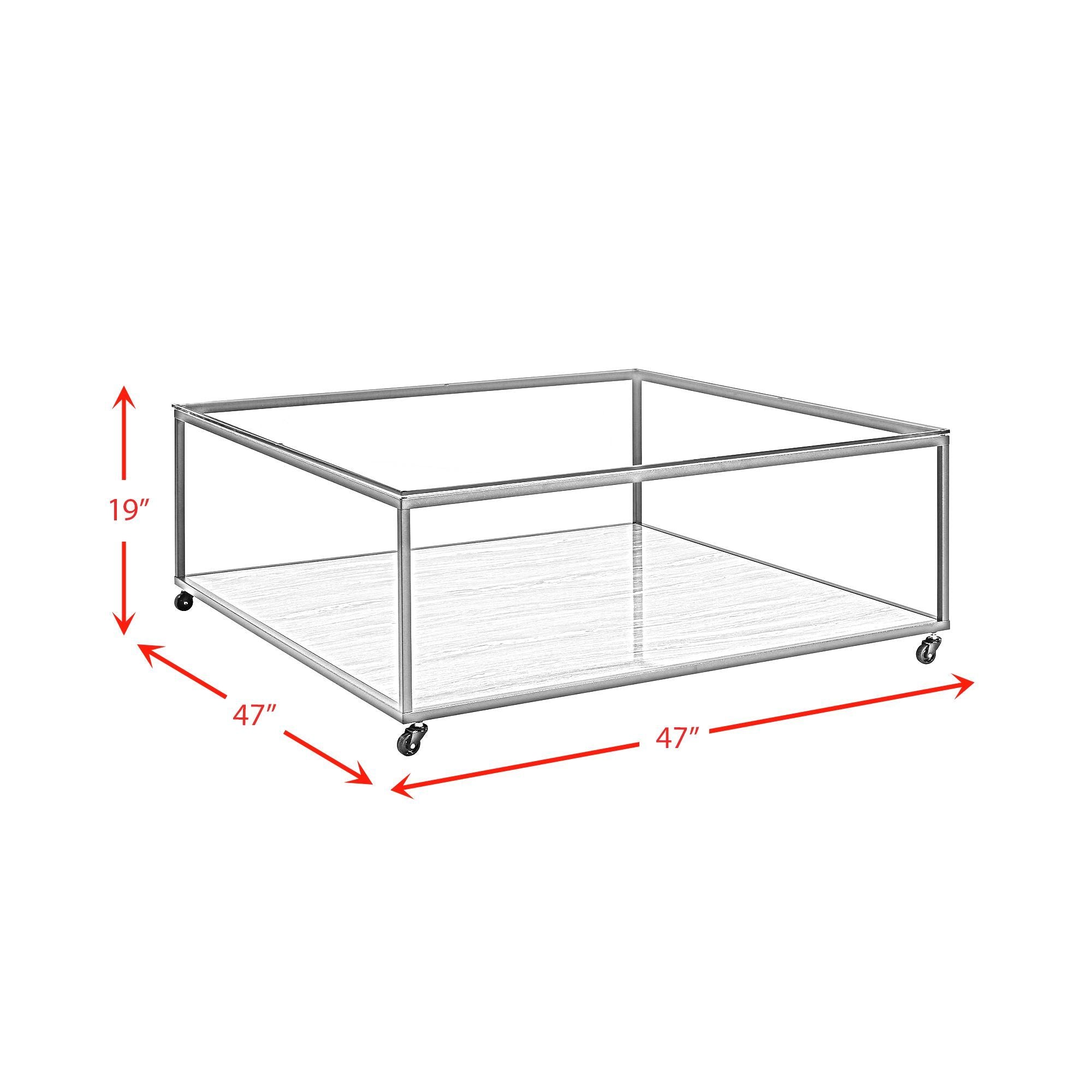 Yasmin - 2 Piece Occasional Table Set Coffee Table & End Table - Gray