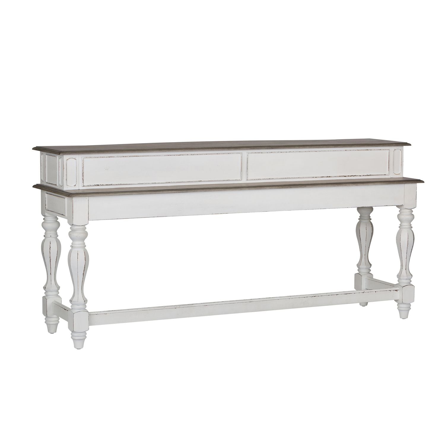 Magnolia Manor / 4 Piece Console Set (1-Console 3-Stools) SKU: 244-OT-4PCS