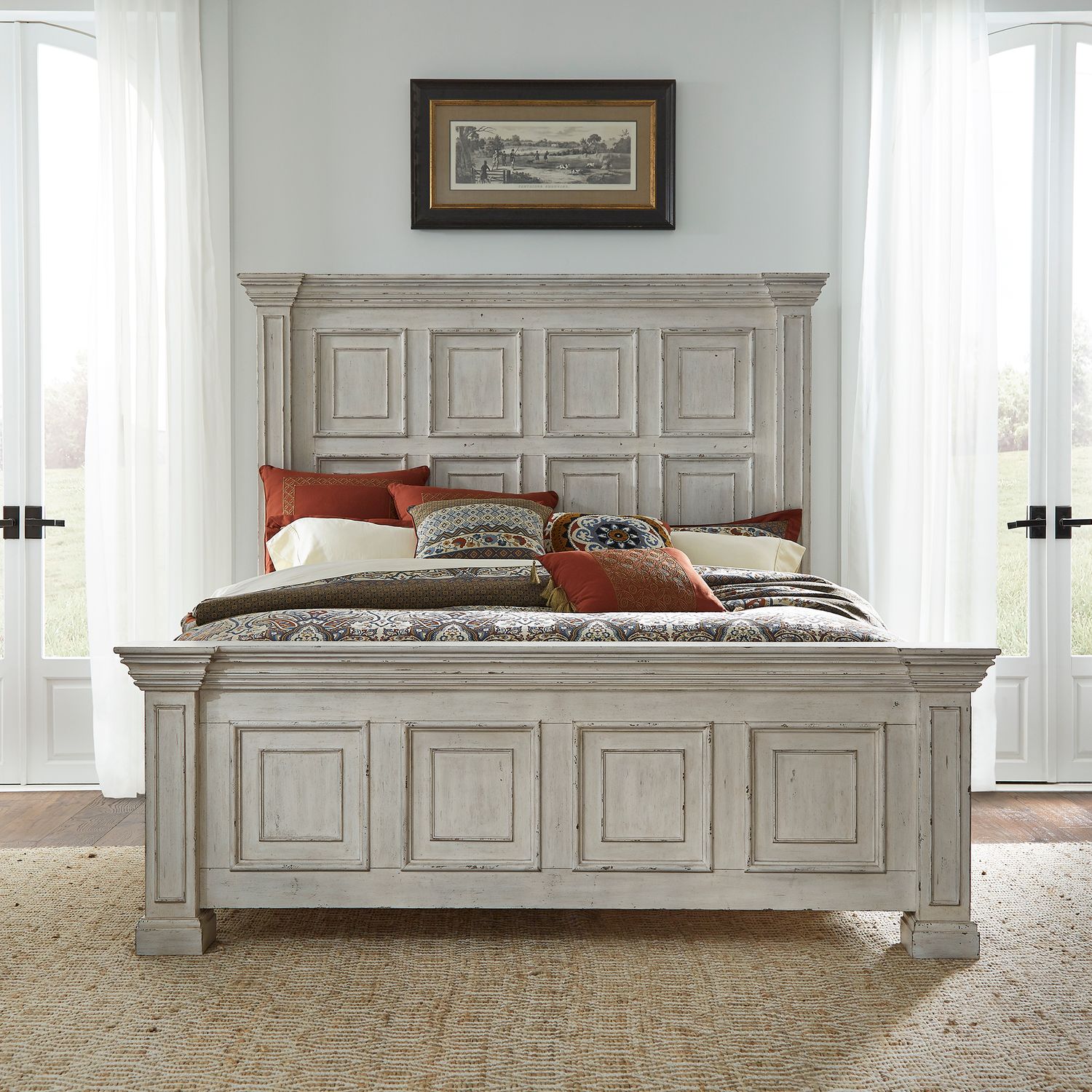 Big Valley 361W-BR Bedroom Collection By Liberty Furniture   White Stone Distressed Finish
