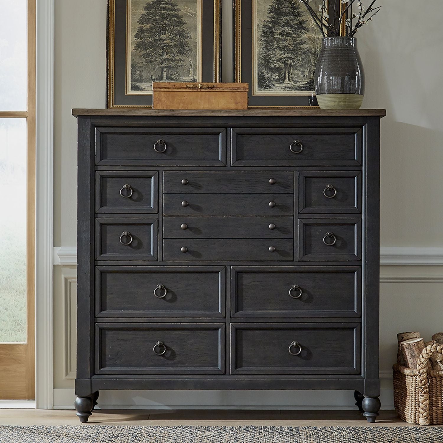 Americana Farmhouse 615-BR Tufted Panel Shelter Bedroom Collection from Liberty Furniture