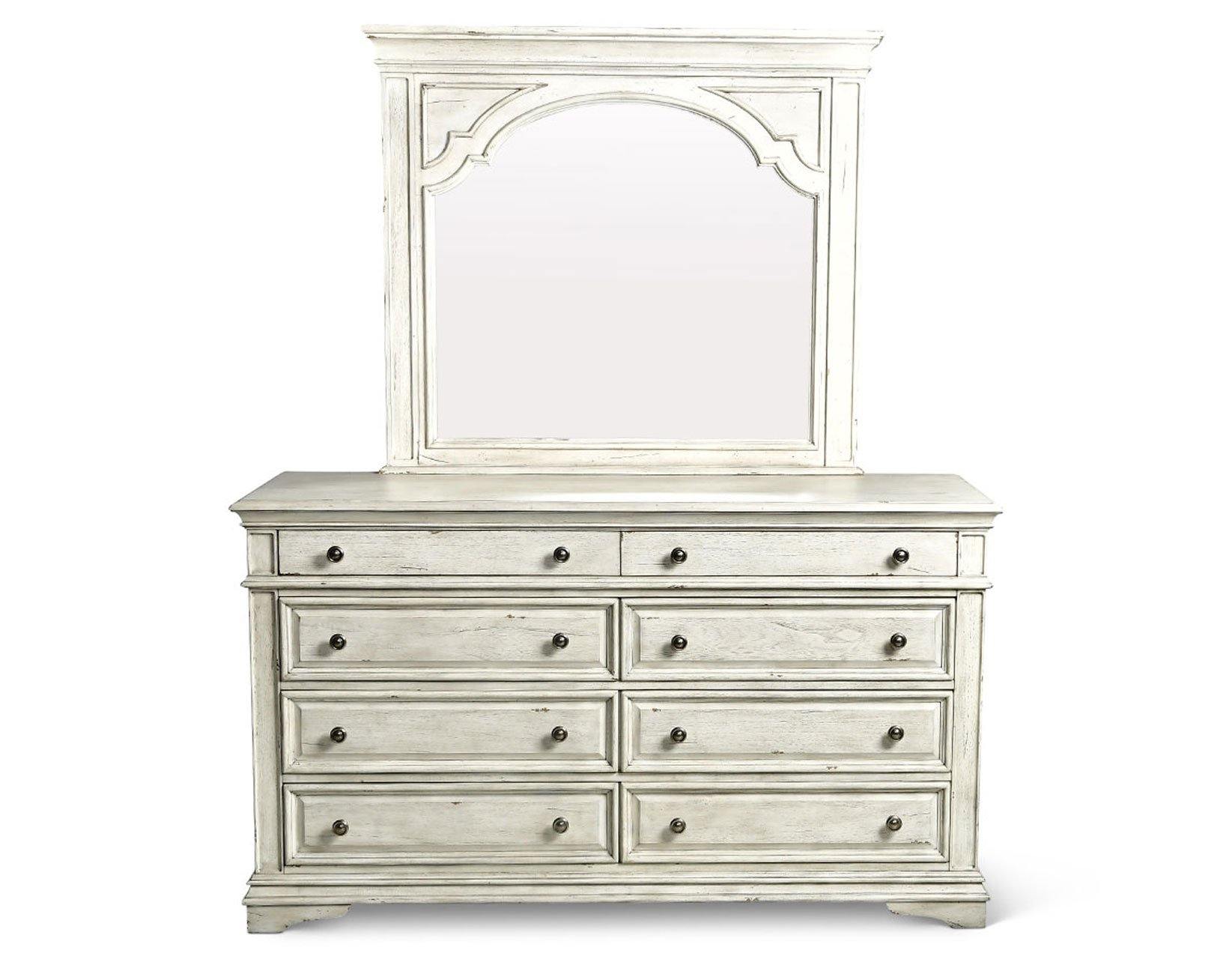 Highland Park HP900 Distressed Cathedral White Bedroom Set by Steve Silver - Crazy Mattress Man